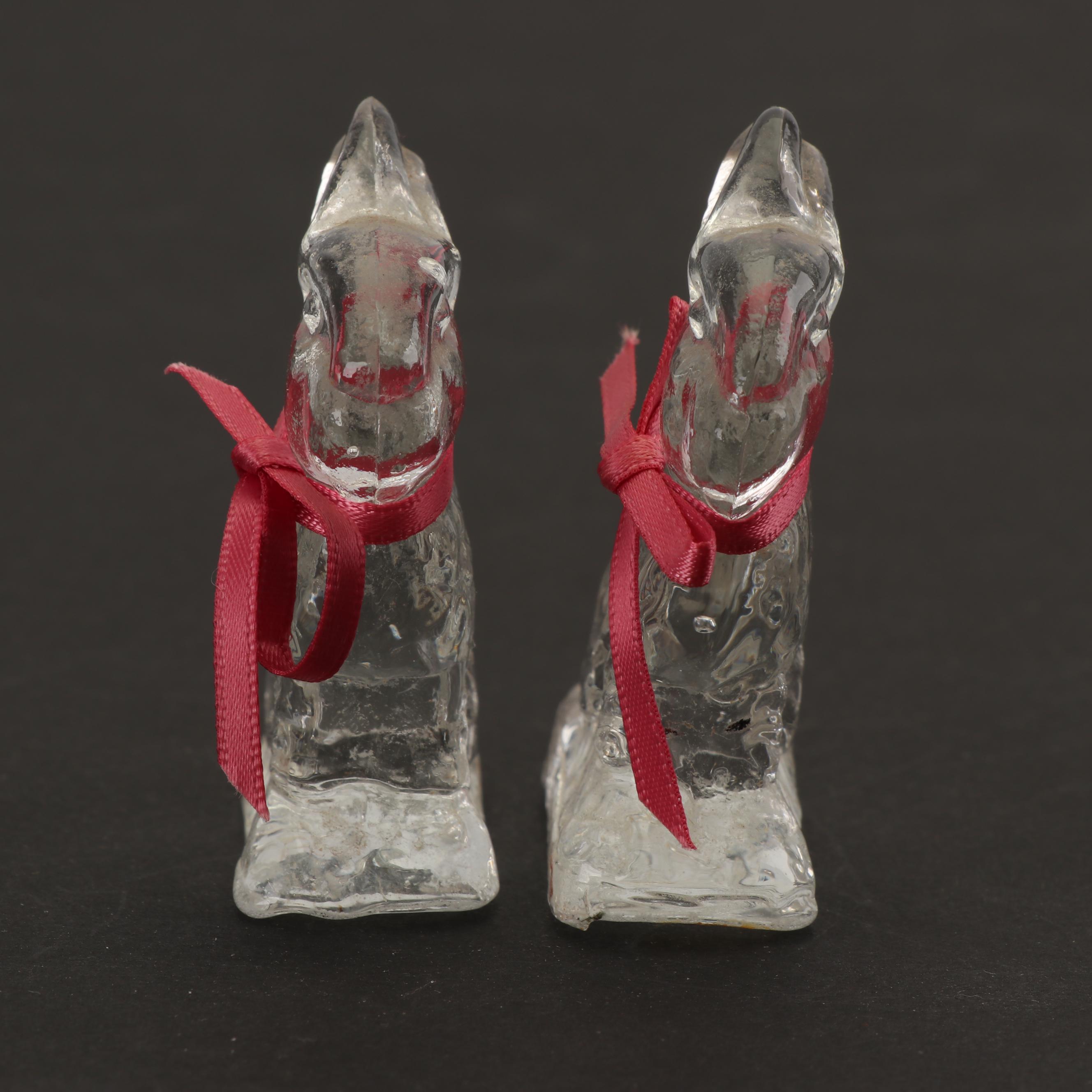 J. H. Millstein Jeanette Glass Rabbit Candy Containers with Others