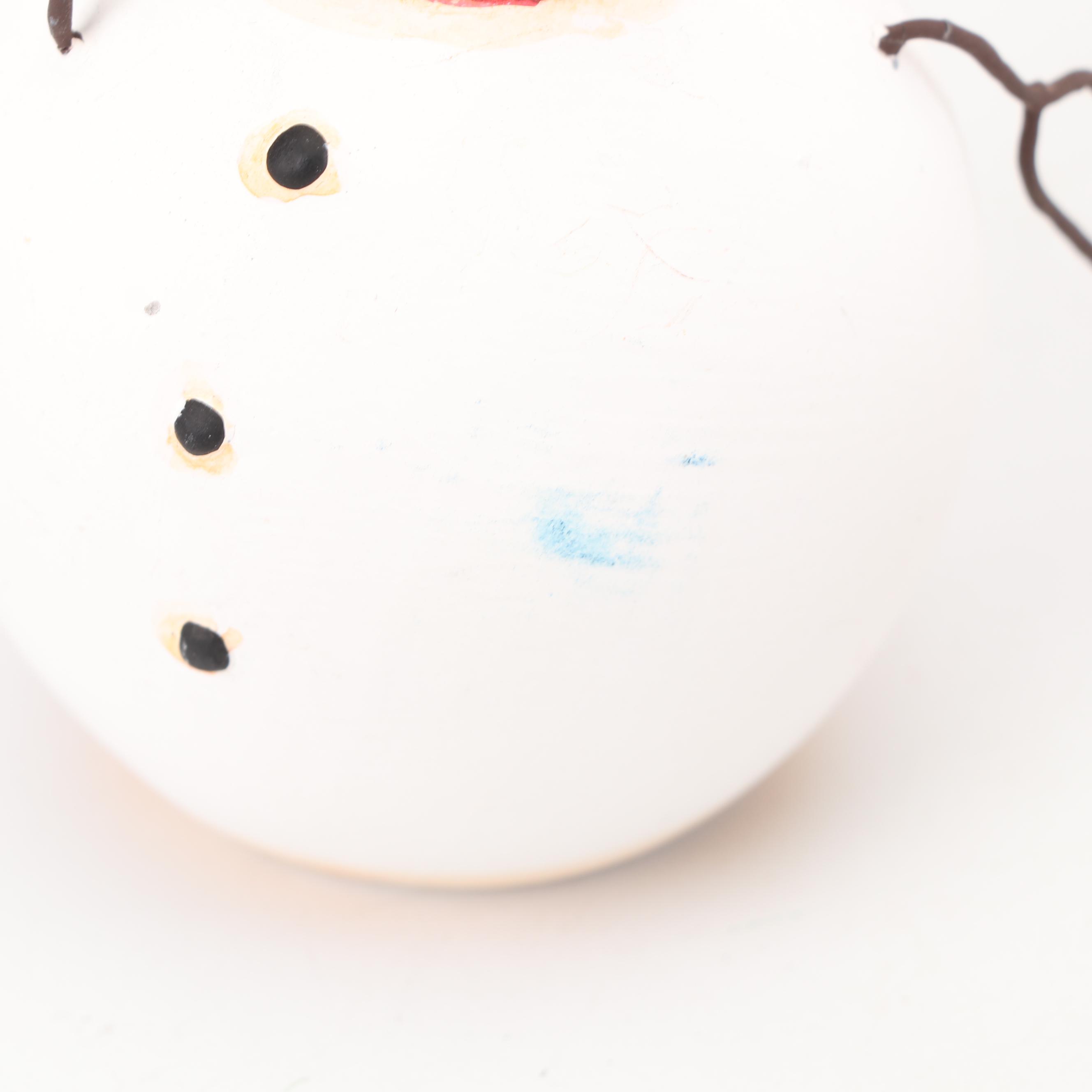 Sandi Gore Evans Signed Snowmen Figurines