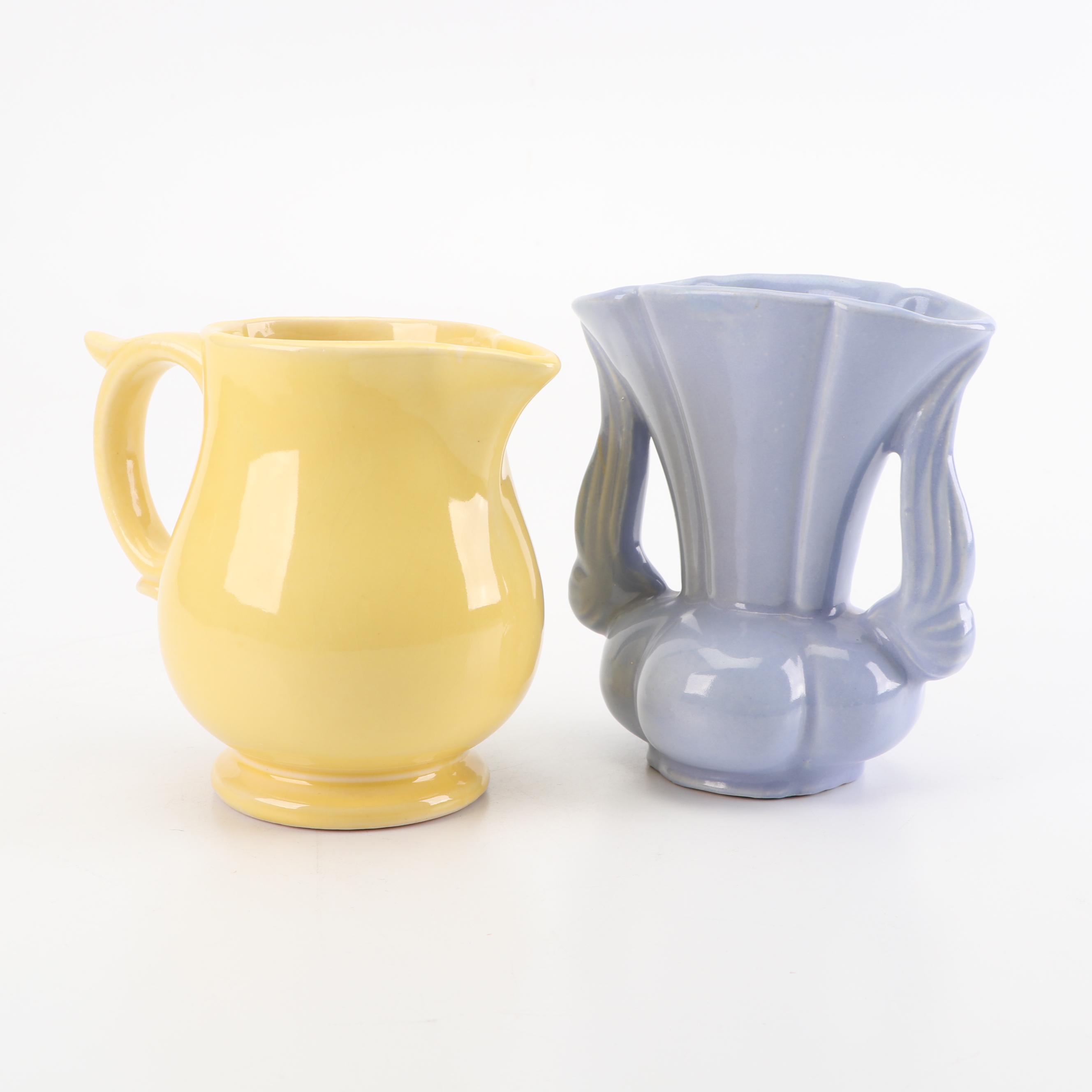 McCoy, Hull, Edwin M. Knowles, and Cleminsons Ceramic Pieces, Mid-Century