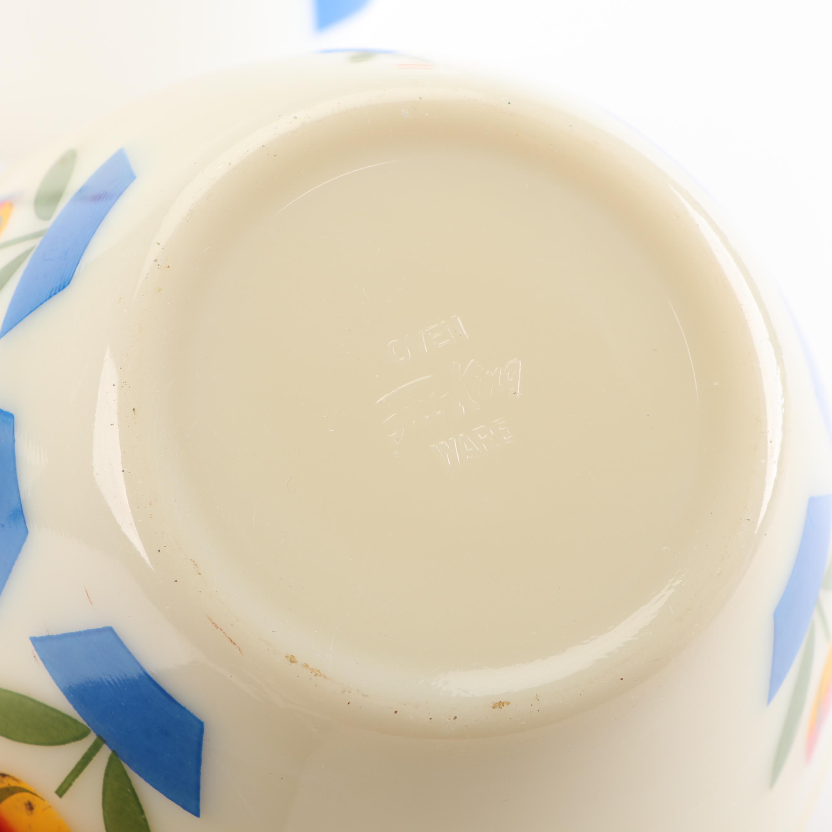 Anchor Hocking Fire-King "Tulip" Glass Mixing Bowls and Shakers