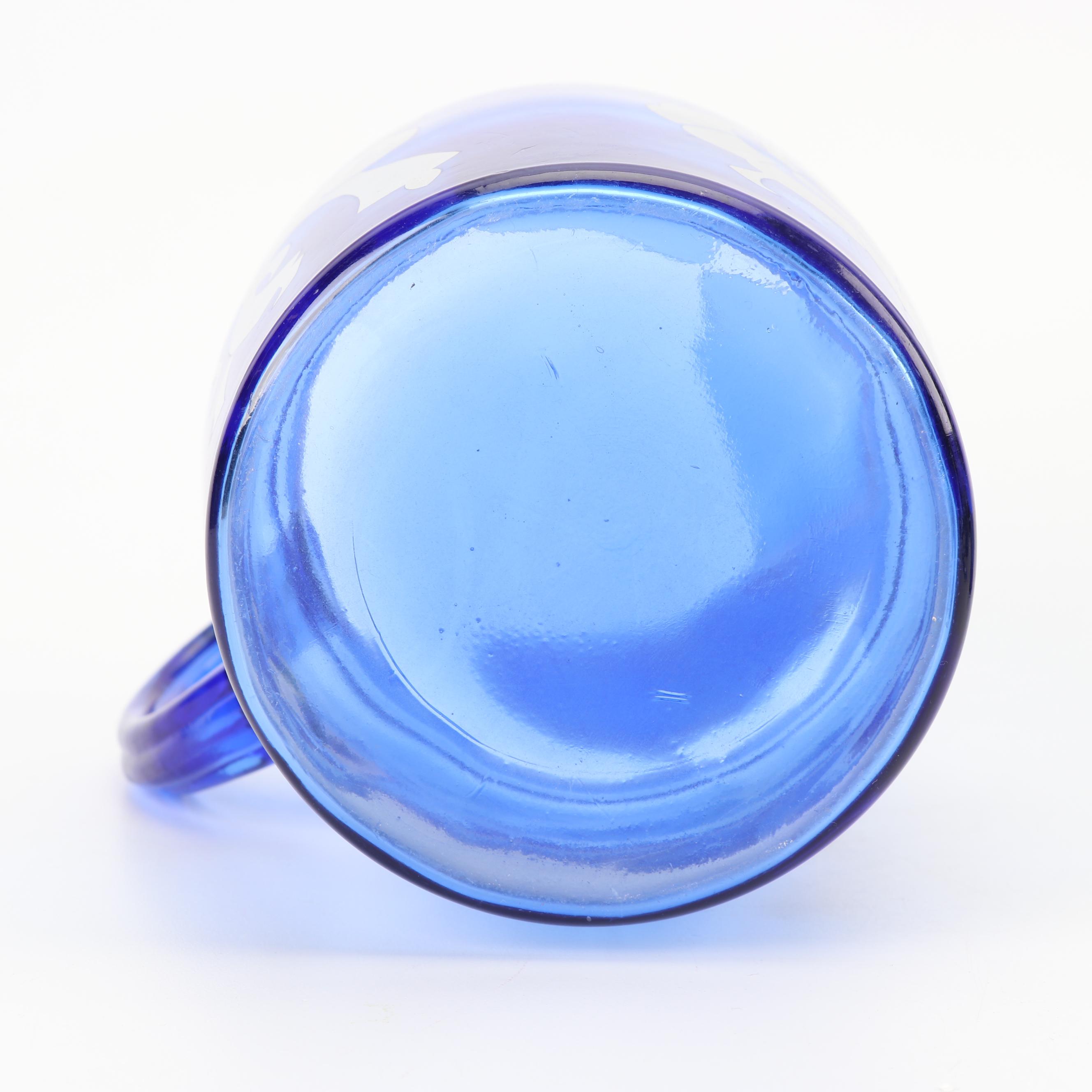 Hazel-Atlas Cobalt "Flamenco" and "Afghan and Scottie Dog" Serveware