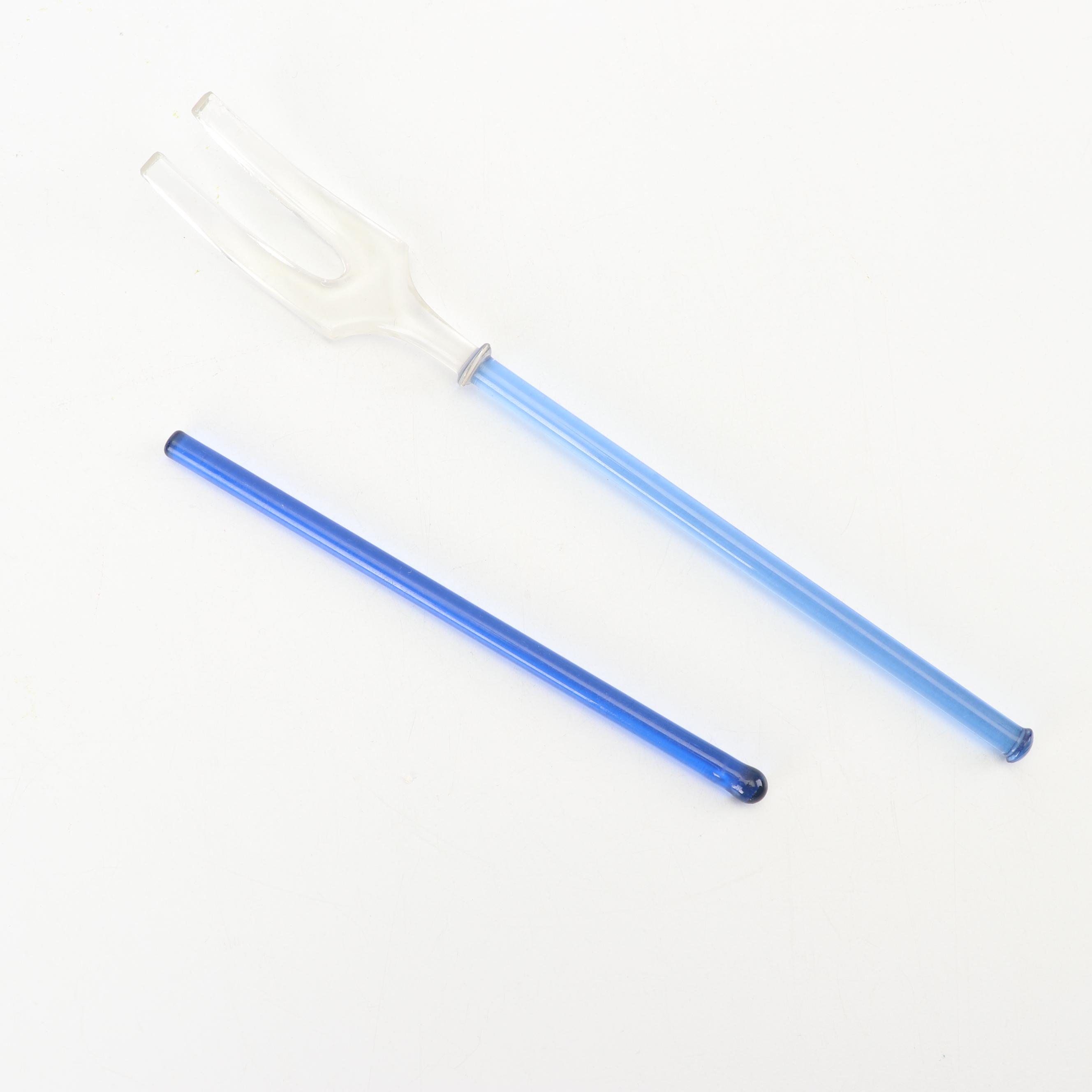 Hazel-Atlas Cobalt "Flamenco" and "Afghan and Scottie Dog" Serveware