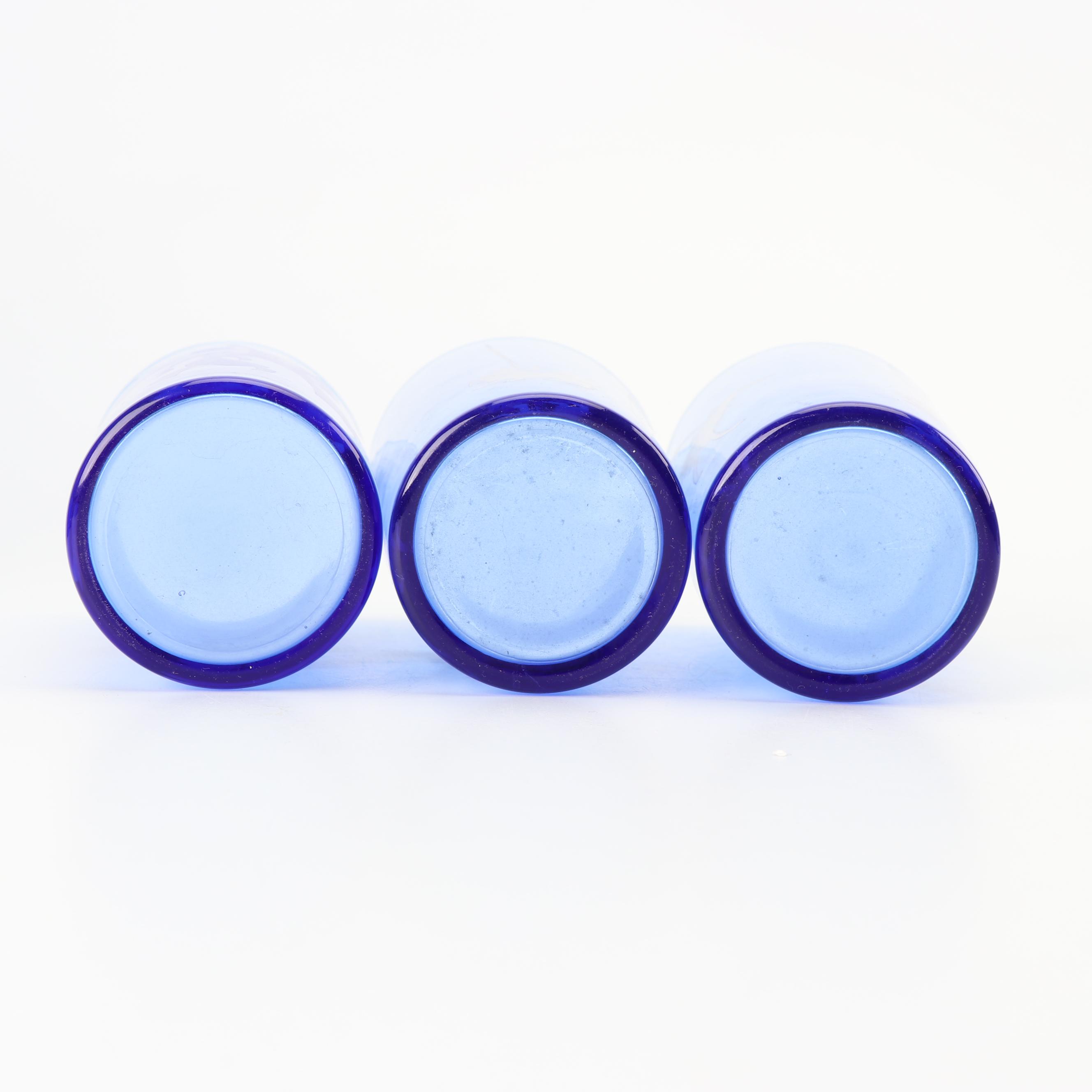 Hazel-Atlas Cobalt "Flamenco" and "Afghan and Scottie Dog" Serveware