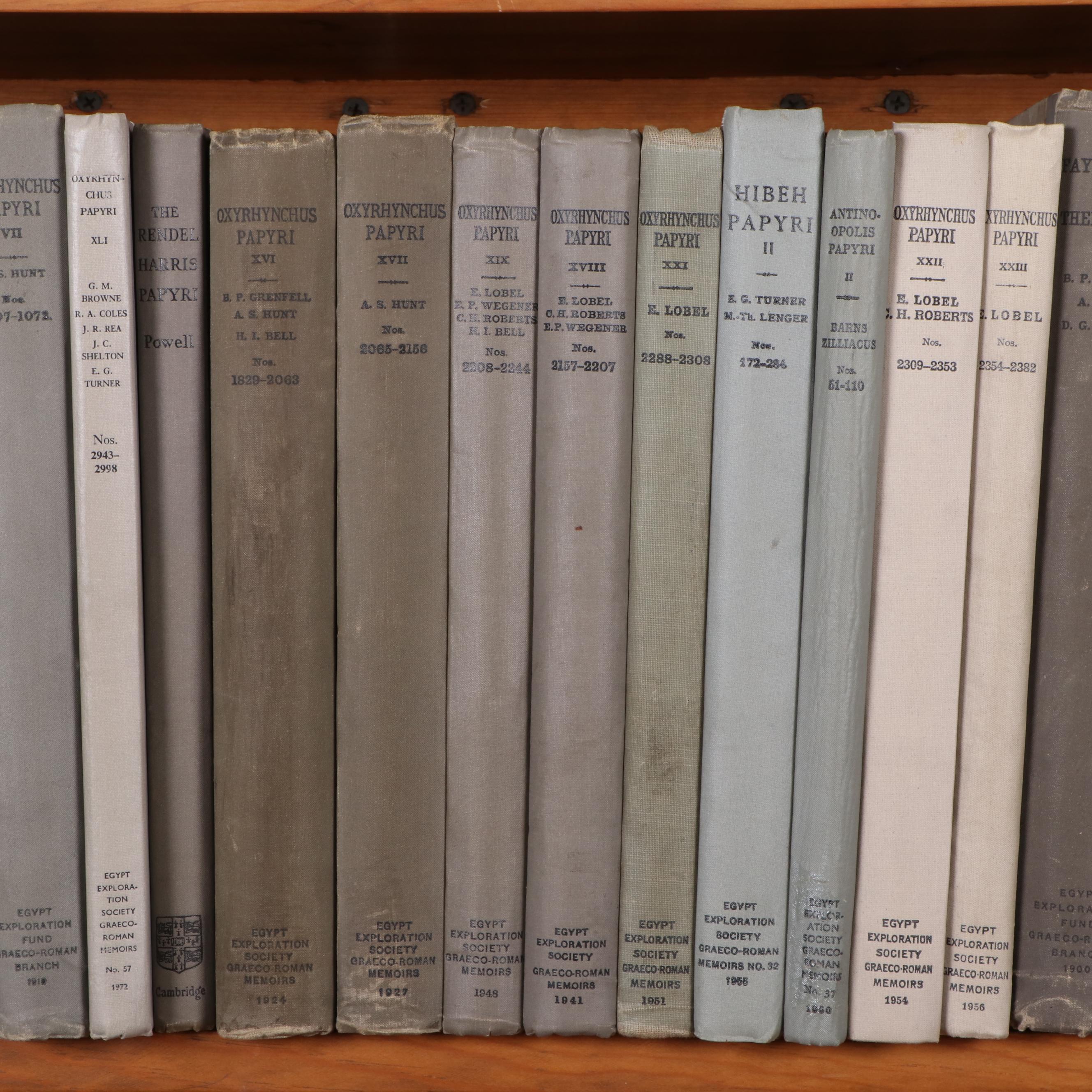 Egypt Exploration Society Books Featuring "The Oxyrhynchus Papyri"