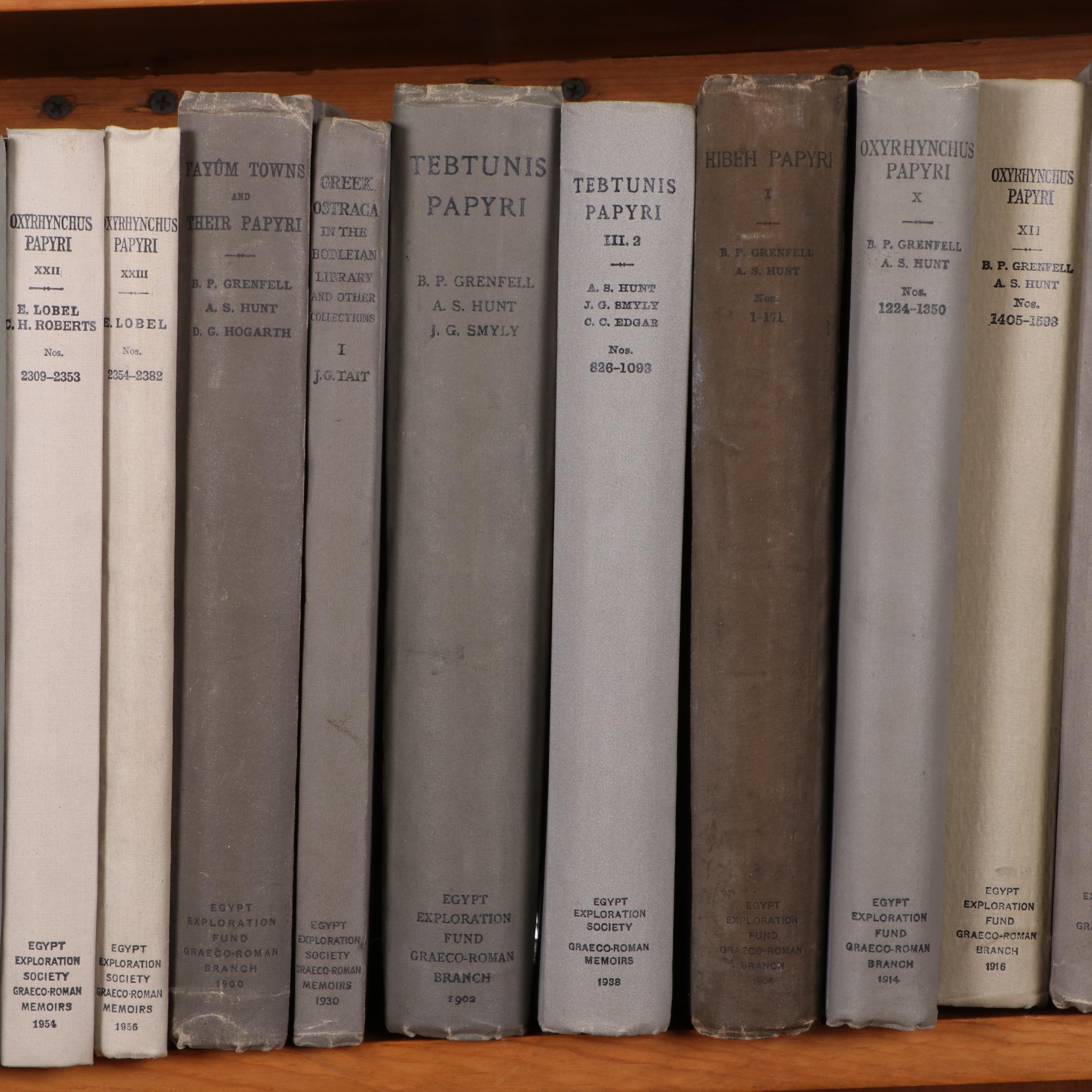 Egypt Exploration Society Books Featuring "The Oxyrhynchus Papyri"