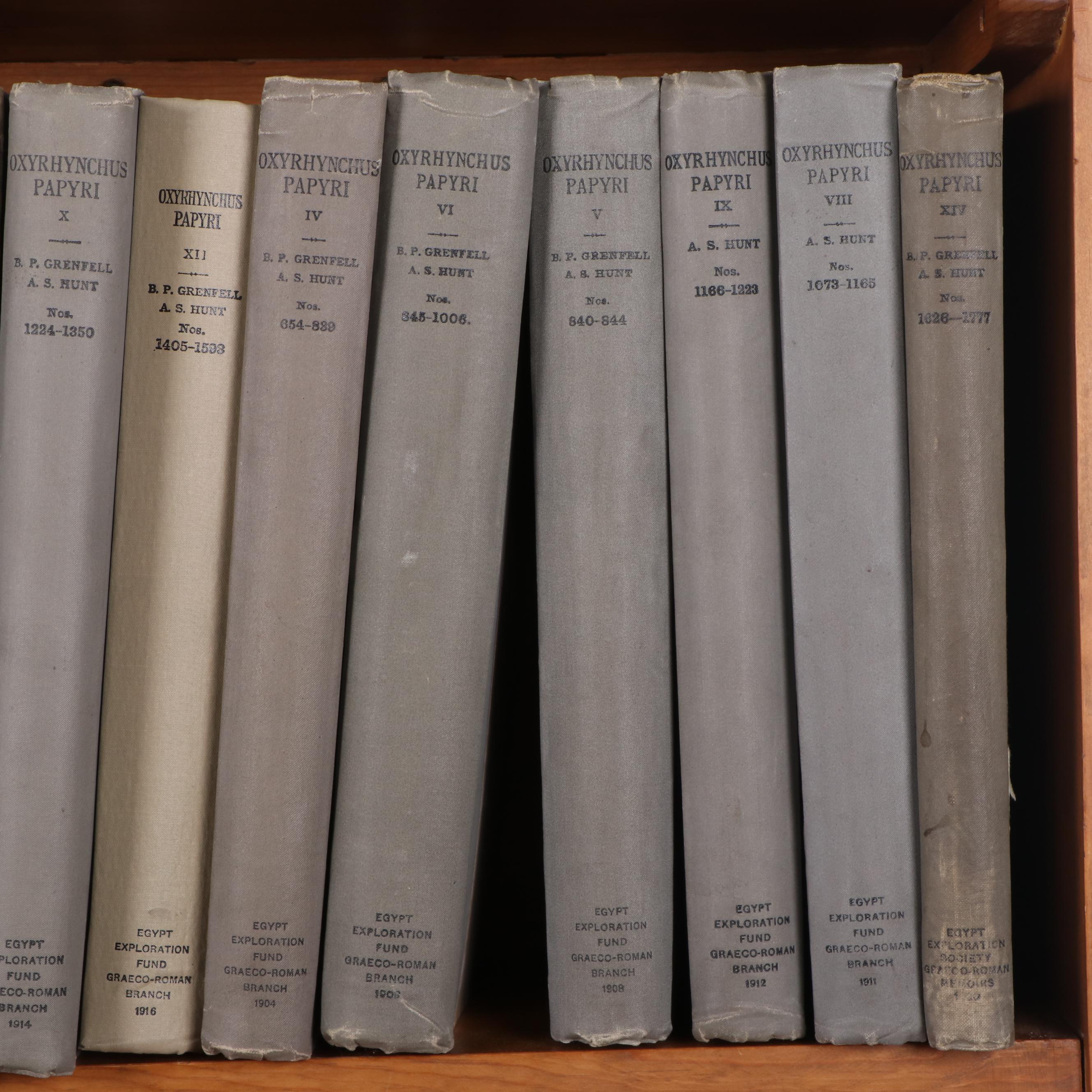 Egypt Exploration Society Books Featuring "The Oxyrhynchus Papyri"