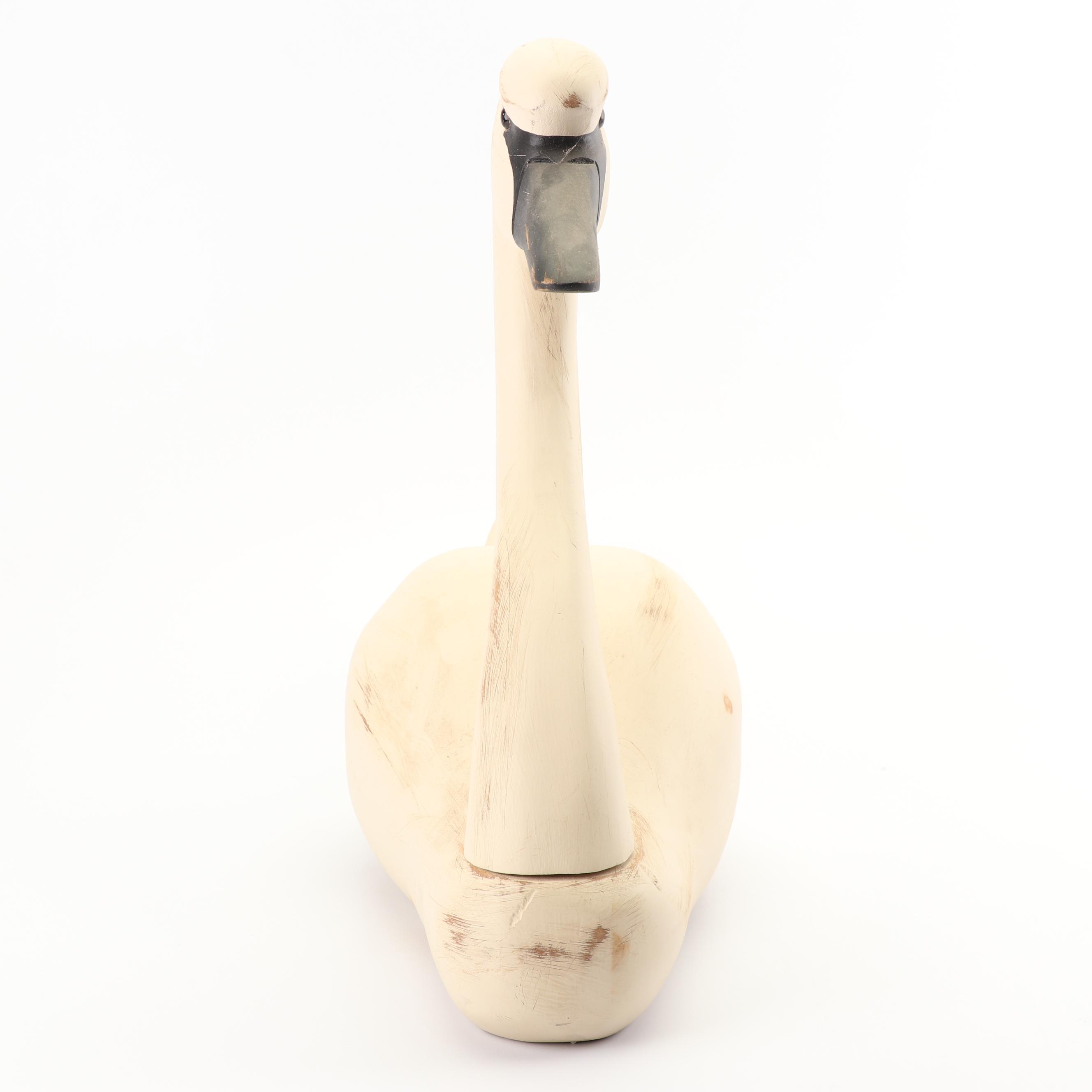 Stanstead Collection Hand Carved Swan Decoy by Stephanie Smith, 2003