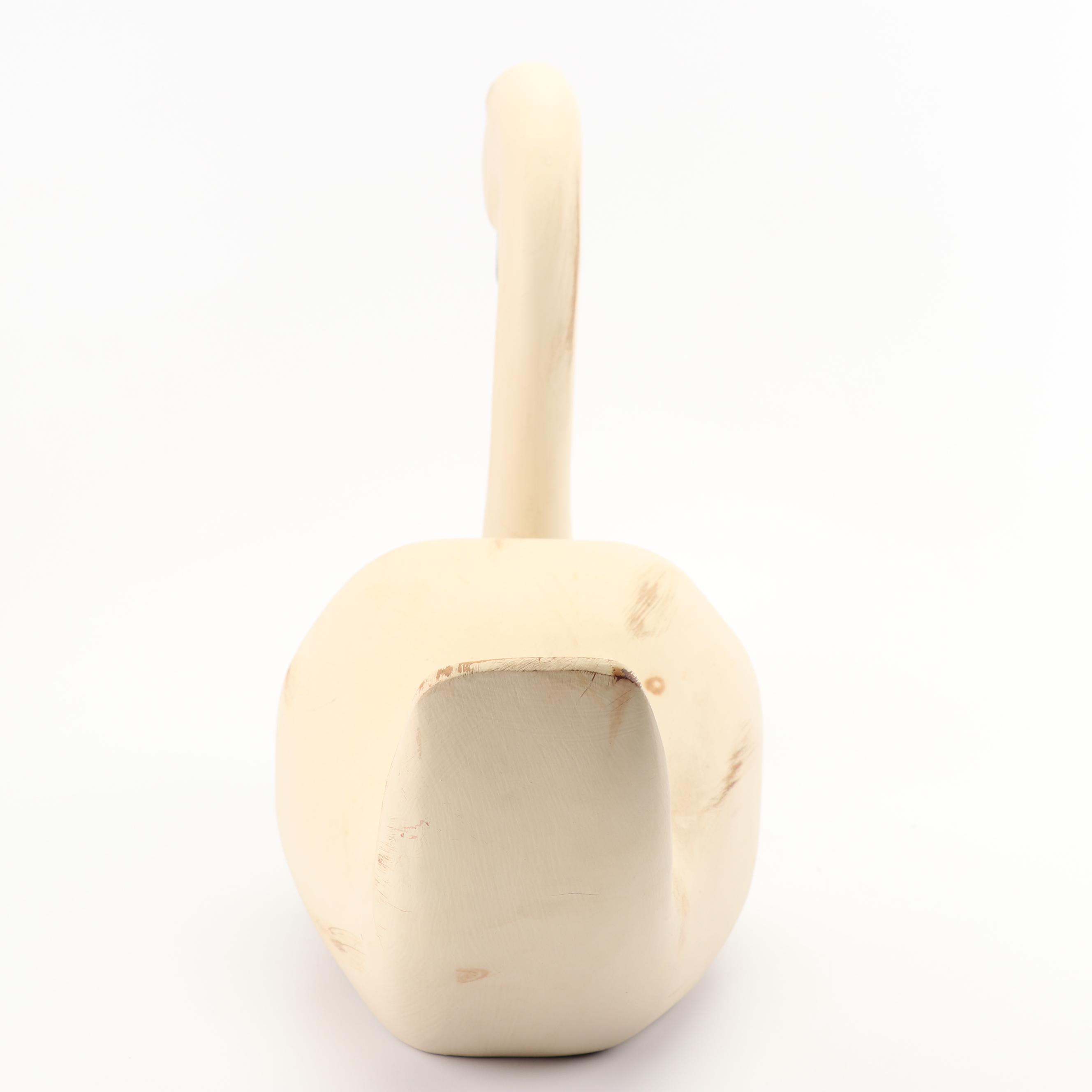 Stanstead Collection Hand Carved Swan Decoy by Stephanie Smith, 2003