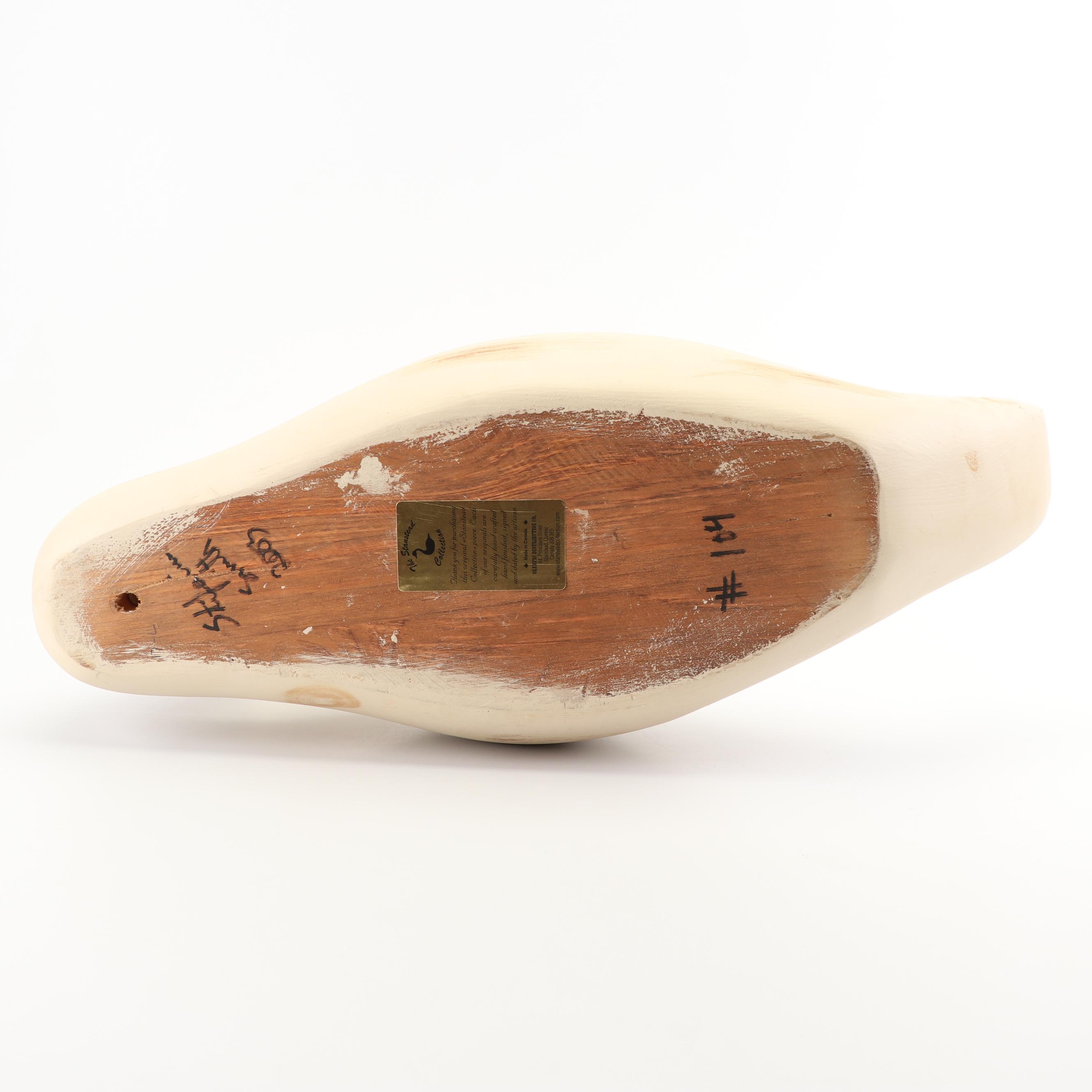 Stanstead Collection Hand Carved Swan Decoy by Stephanie Smith, 2003