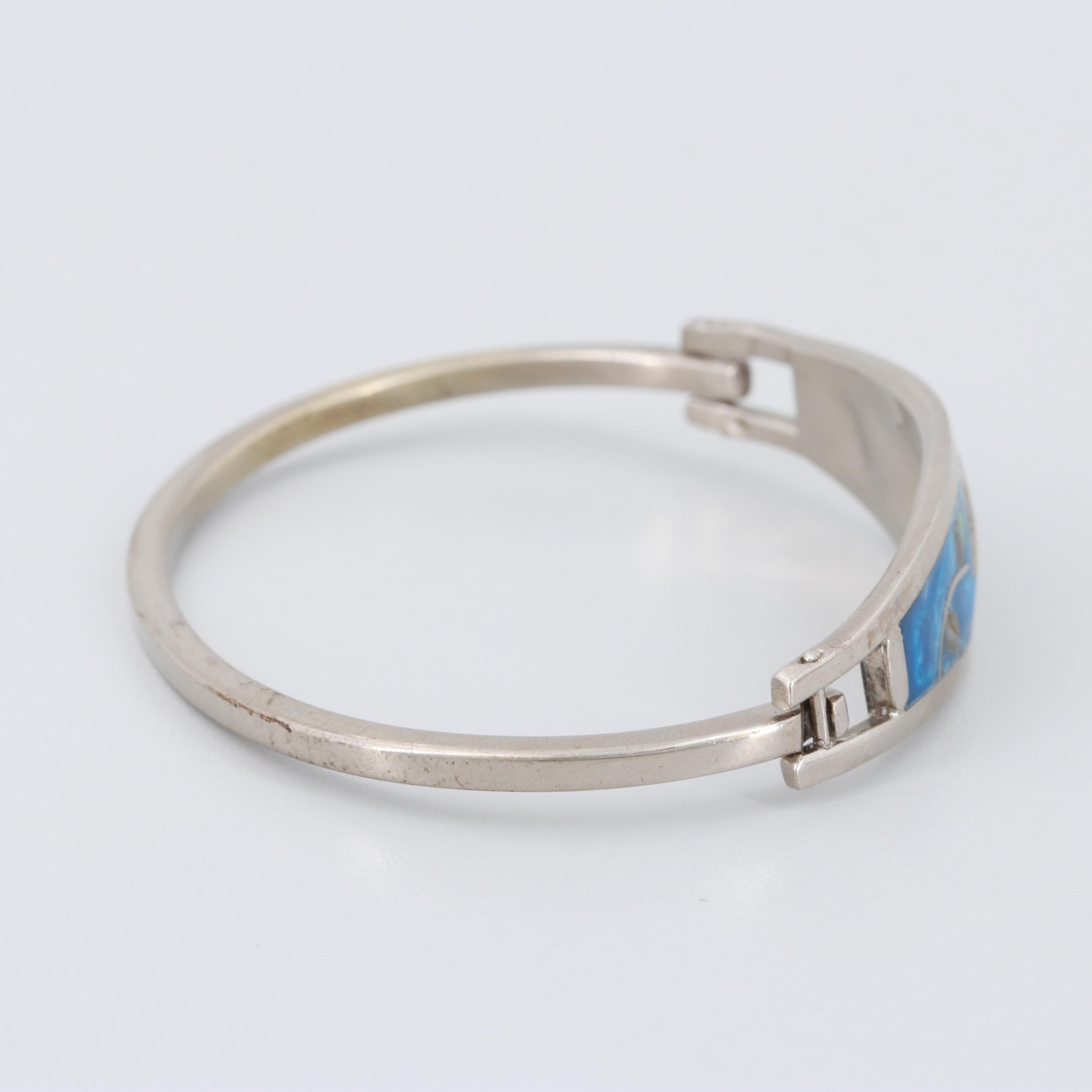 Gold Tone Mother of Pearl and Resin Bracelet