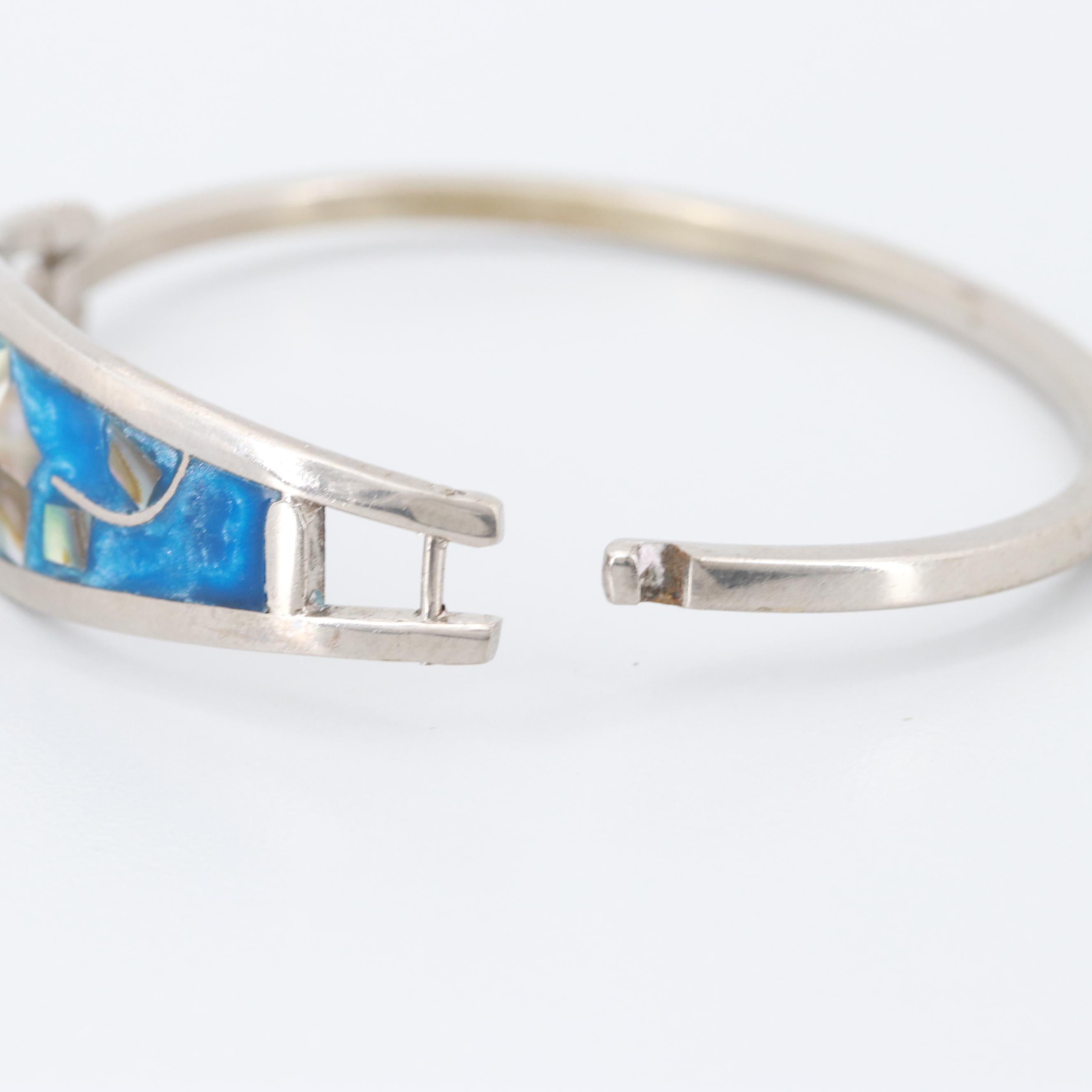 Gold Tone Mother of Pearl and Resin Bracelet