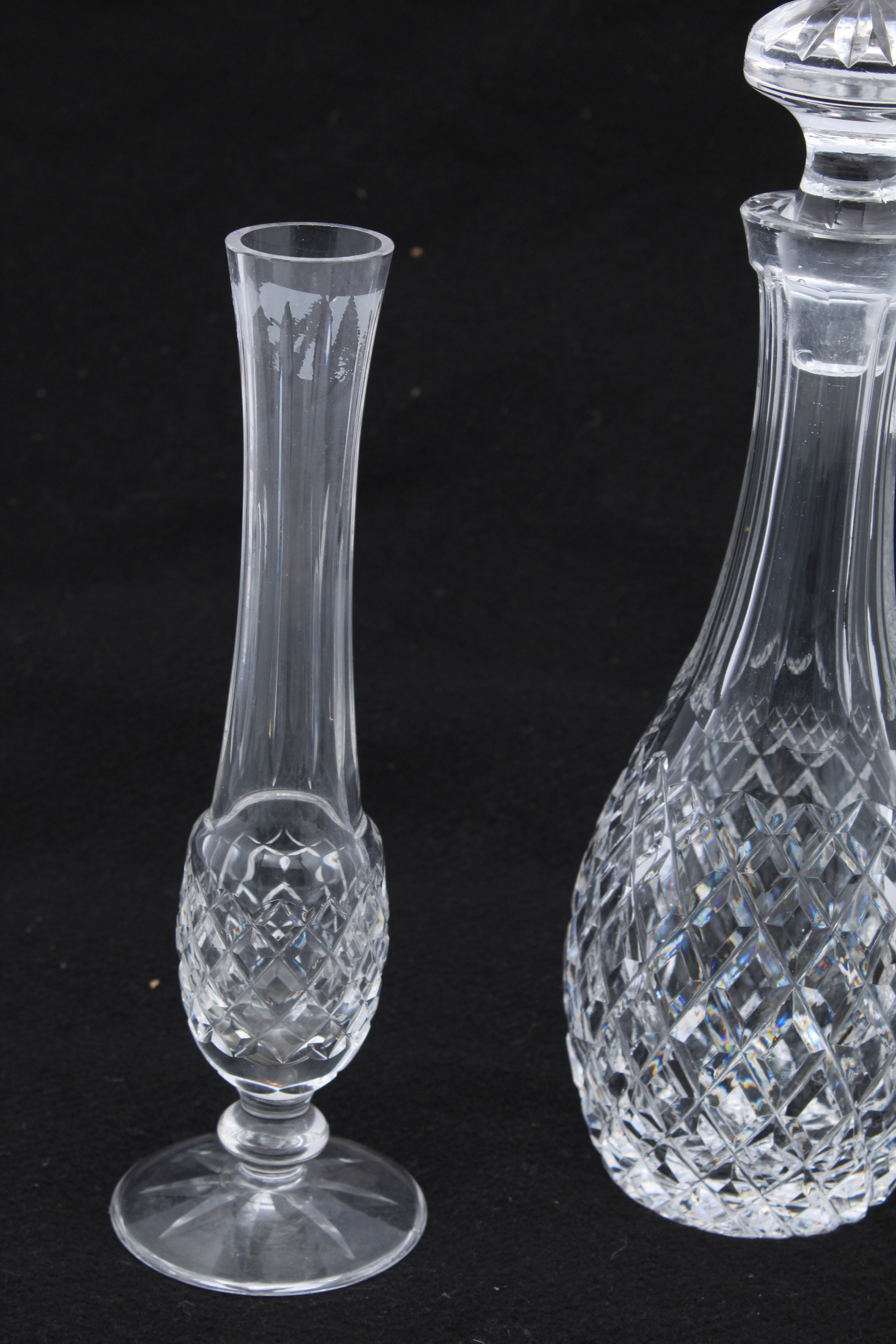 Waterford Crystal Decanter, Vases and Muffineer