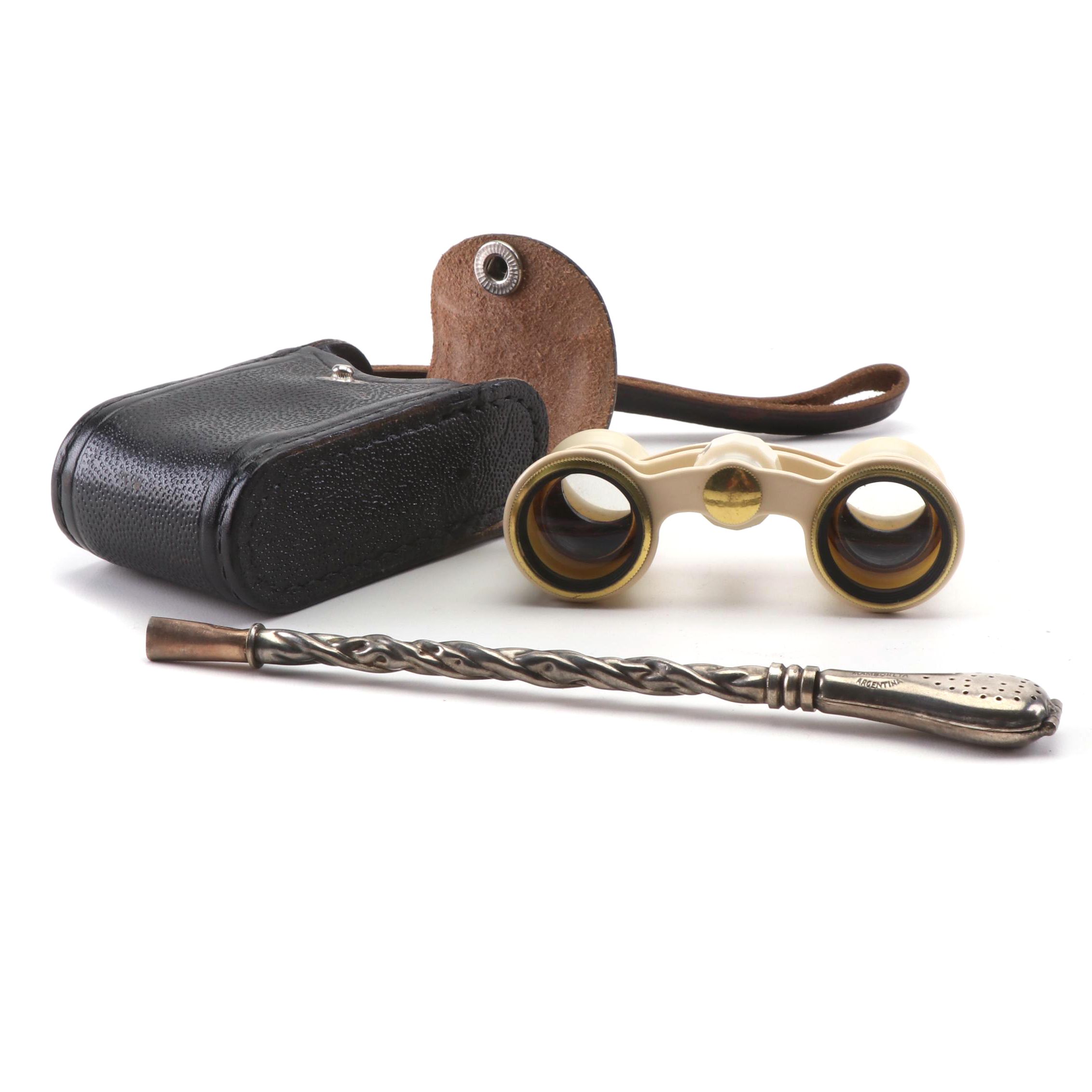 LZOS Russian Opera Glasses with Mamboreta Argentinian Yerba Mate Straw