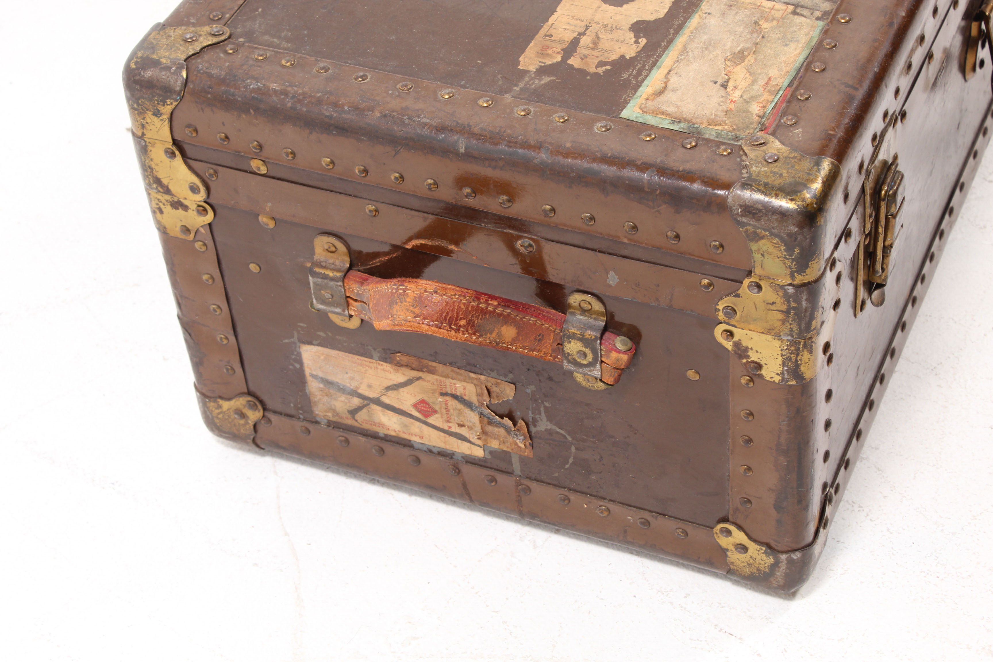 Vintage R.H. Macy Metal Steamer Trunk