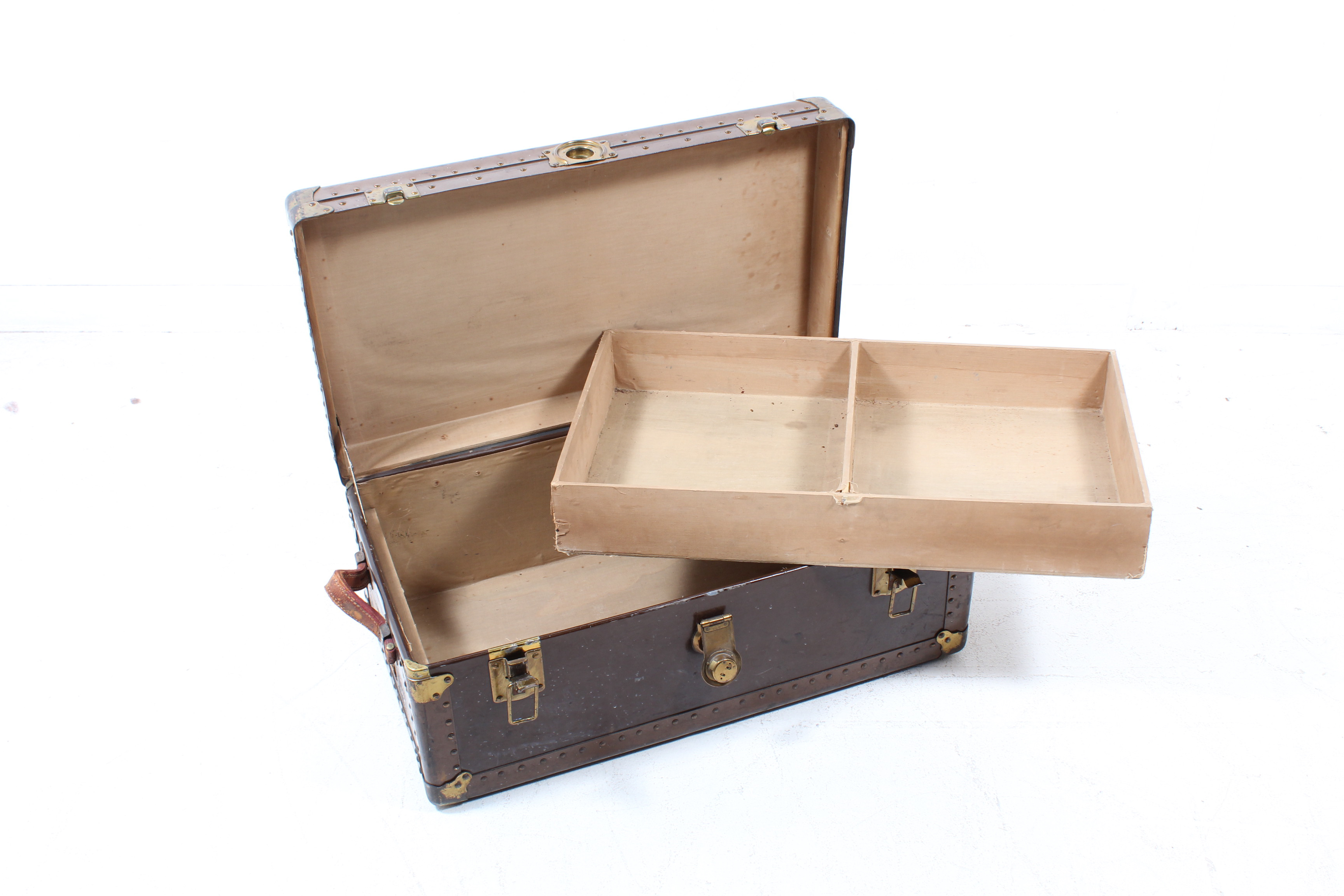 Vintage R.H. Macy Metal Steamer Trunk