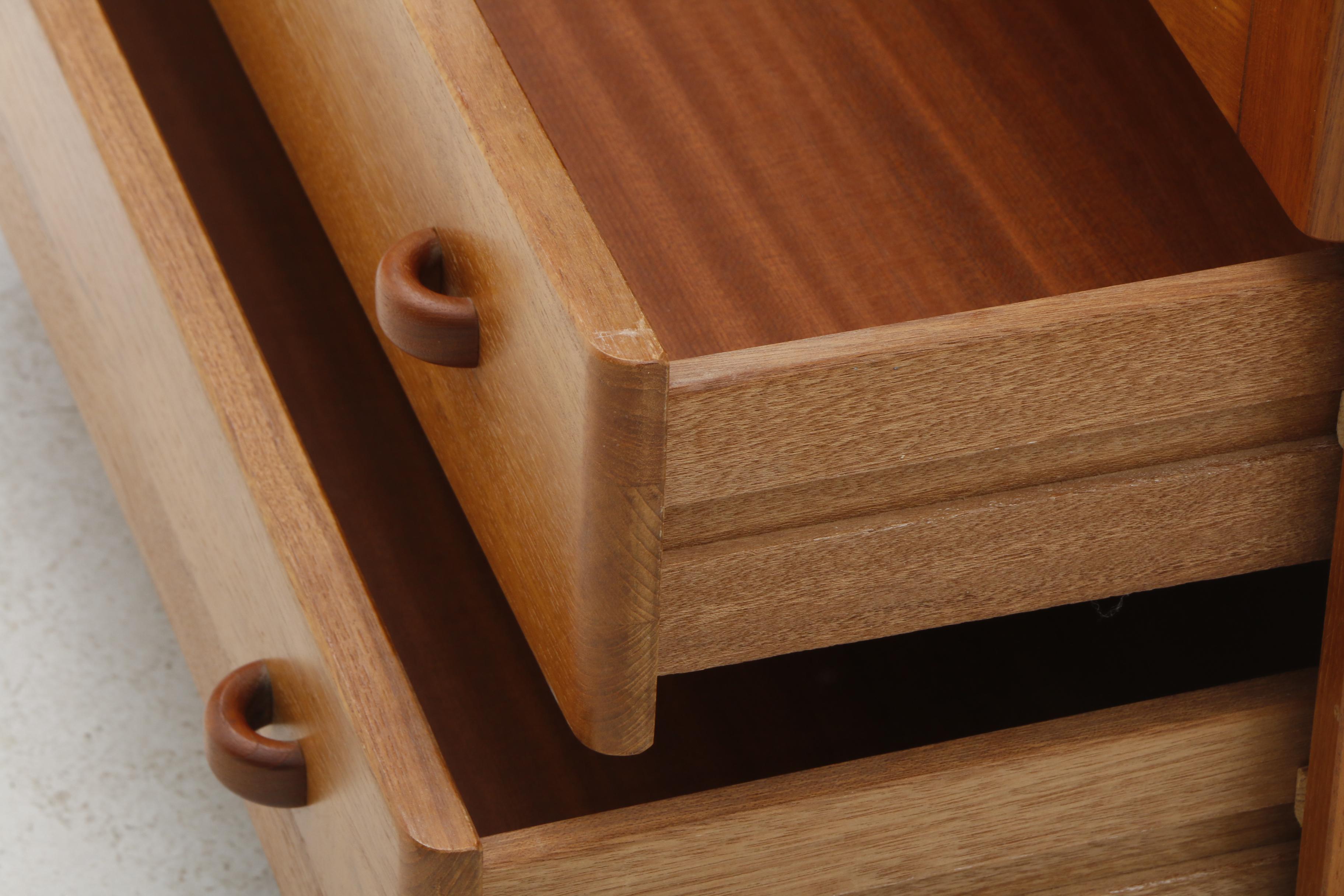 Danish Modern Cabinet Bookcase in Teak by Domino Mobler