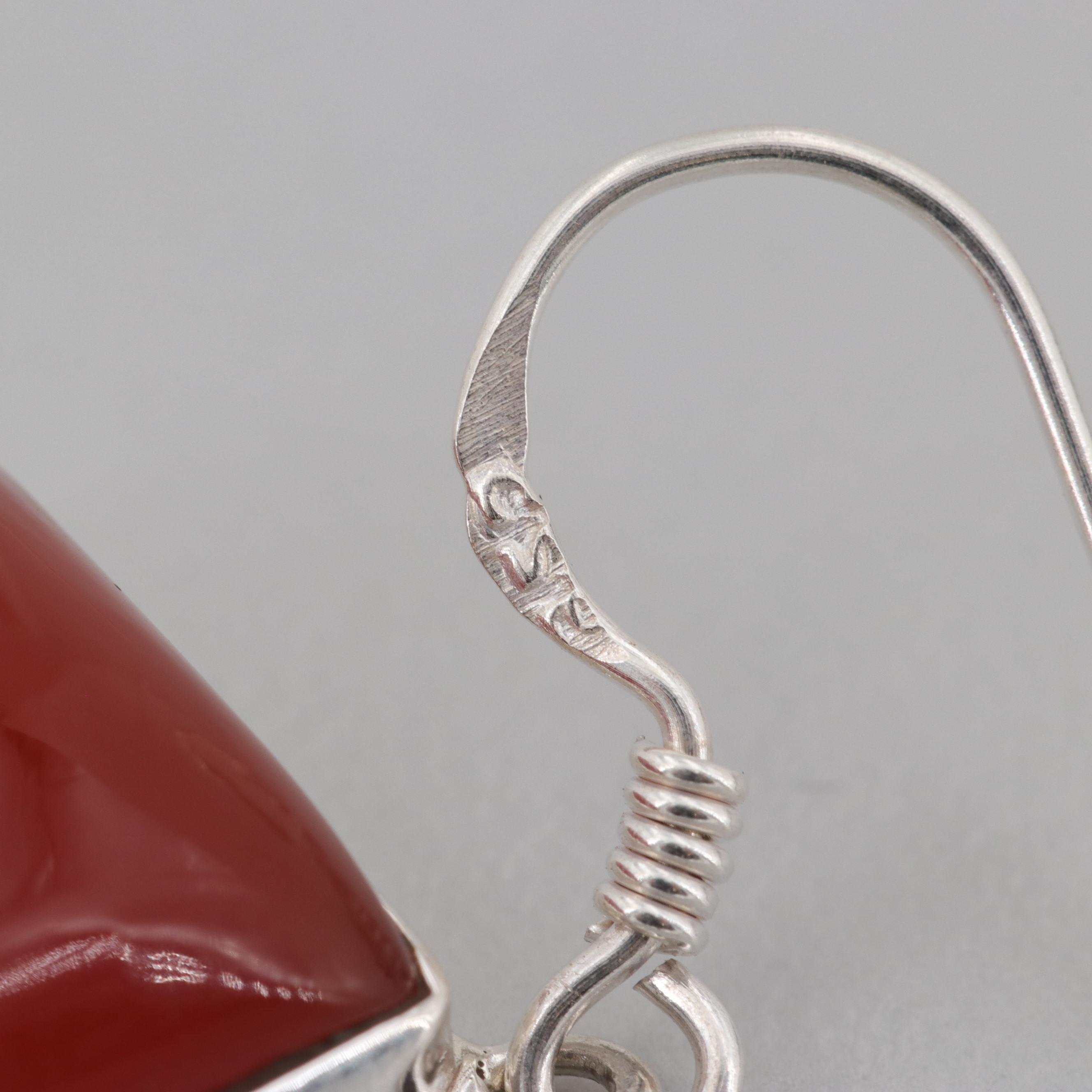 Sterling Silver Carnelian Earrings