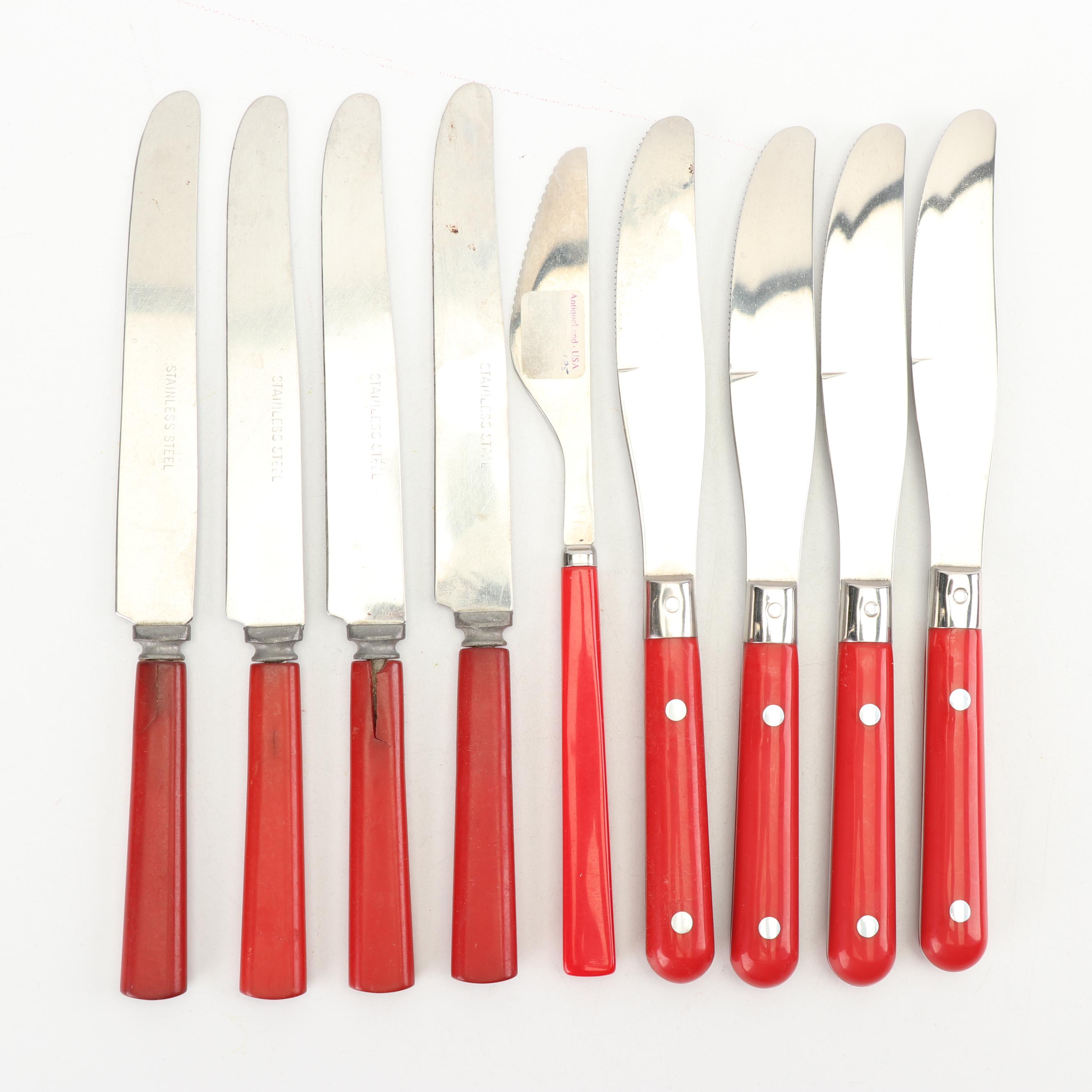 Stainless Steel and Chrome-Plated Flatware Assortment, Late 20th Century