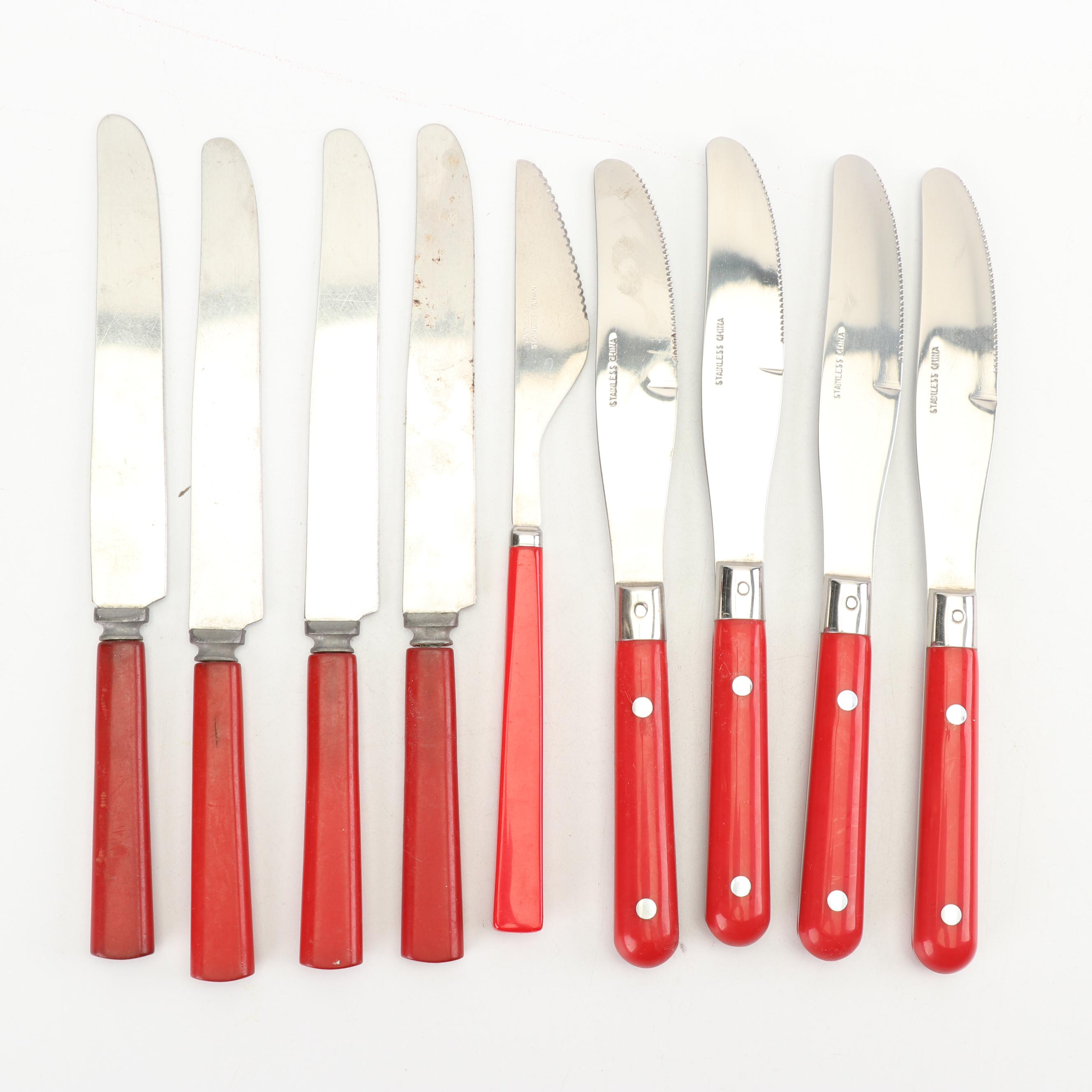 Stainless Steel and Chrome-Plated Flatware Assortment, Late 20th Century