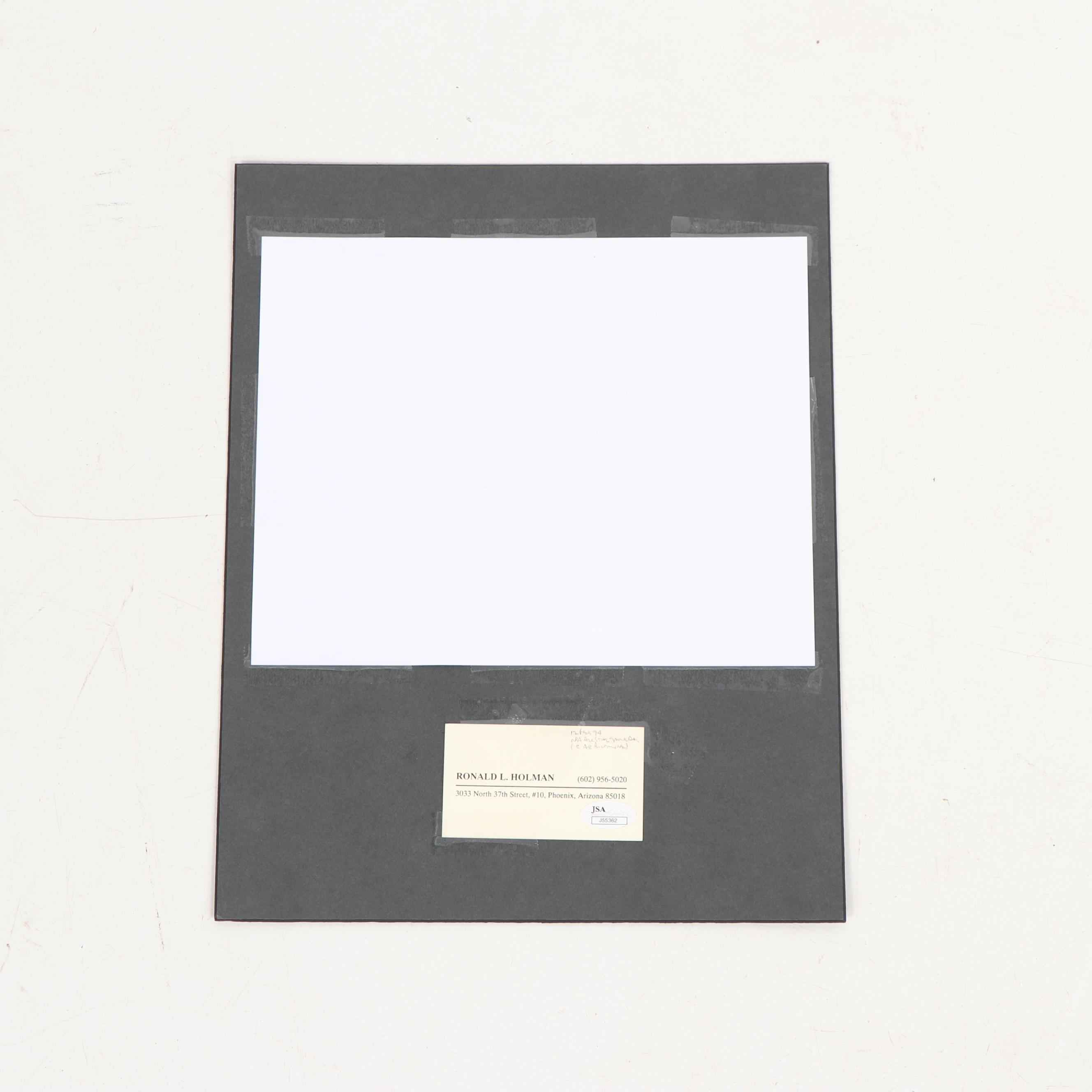 David Robinson Autographed Business Card with Photo - JSA COA