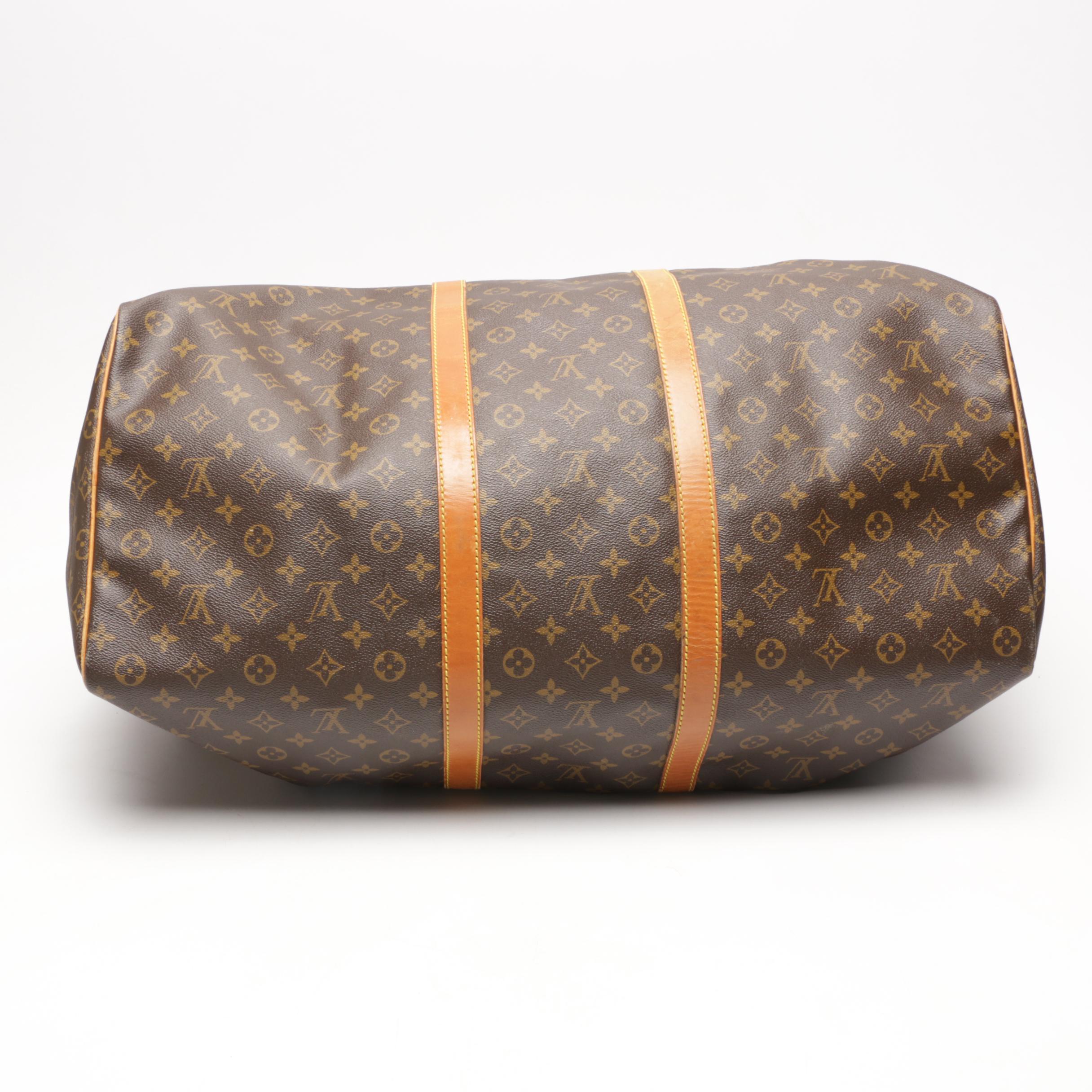 1983 Louis Vuitton Monogram Canvas Keepall 60 Duffel Bag, Made in France