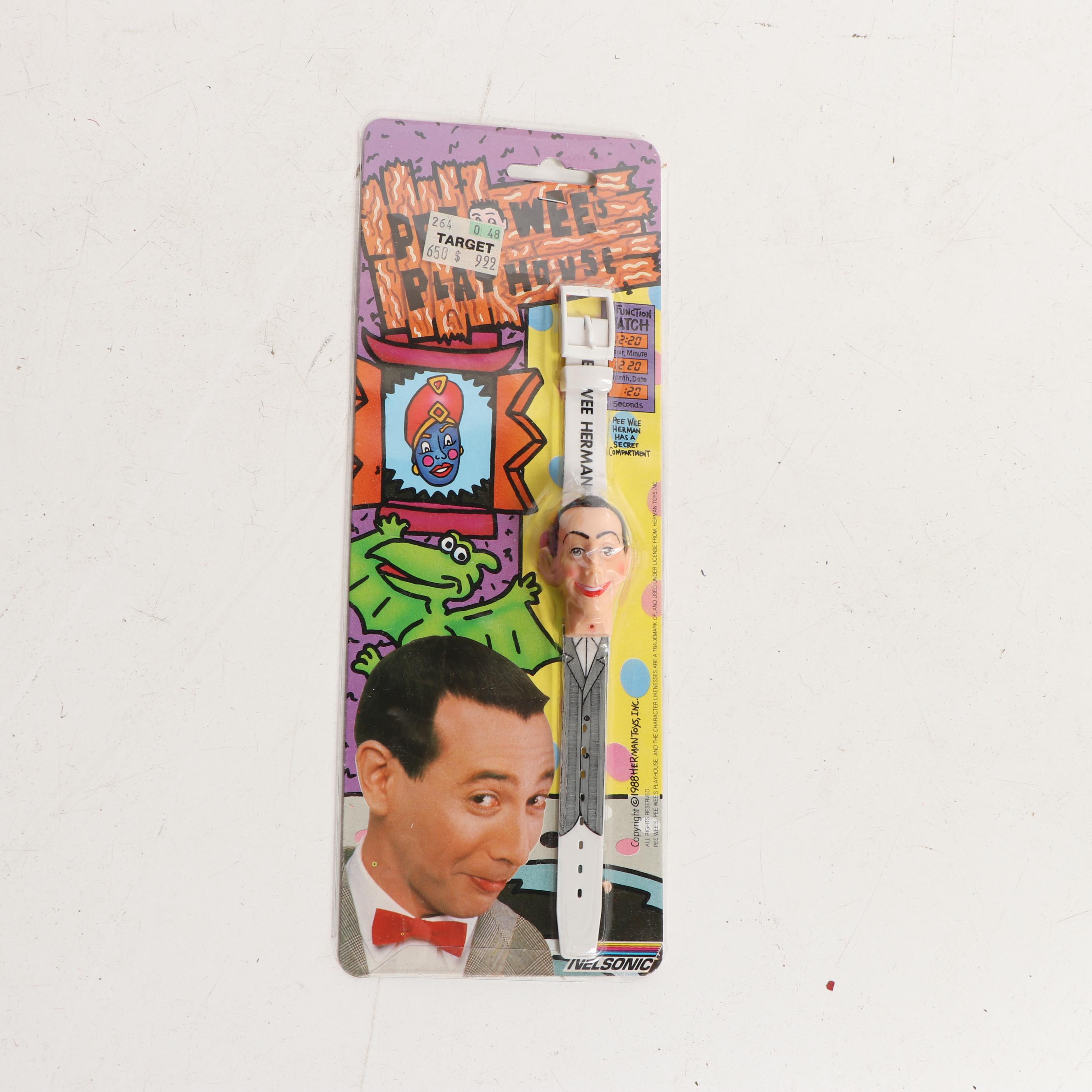 Matchbox "Pee-Wee's Playhouse" Talking Plush Toys and Figural Watch