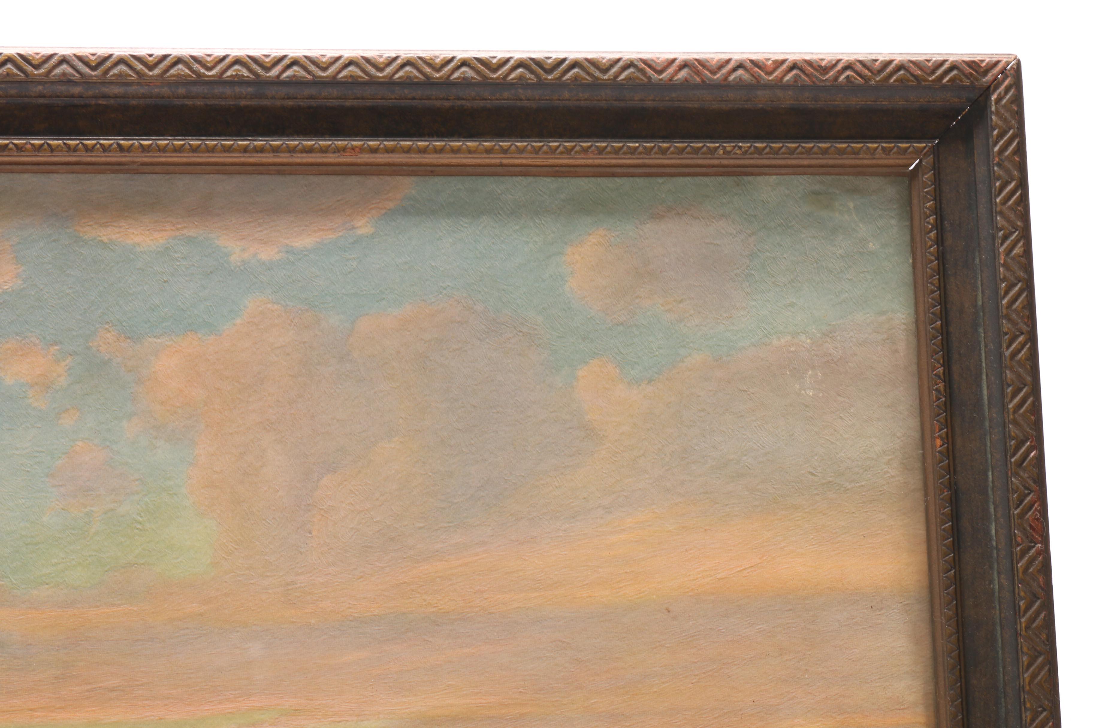 Offset Lithograph after Richard Kruger of Jesus on the Cross in Pastoral Landsca