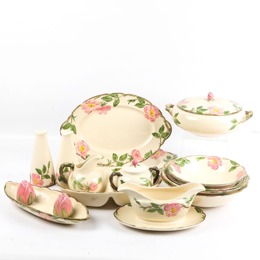 Franciscan "Desert Rose" Earthenware Serveware, Mid-Century