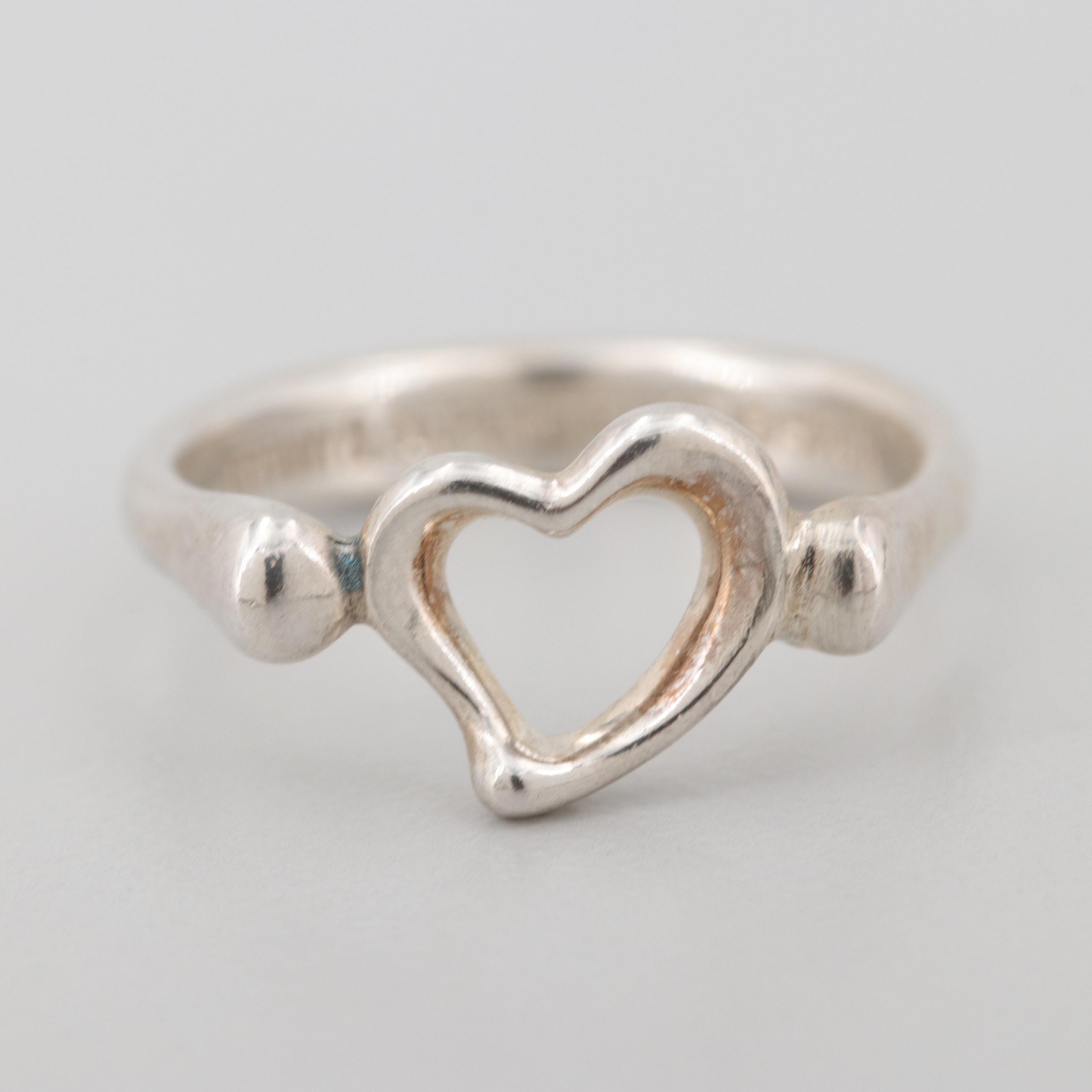 Elsa Peretti for Tiffany & Co. Sterling Silver "Open Heart" Ring