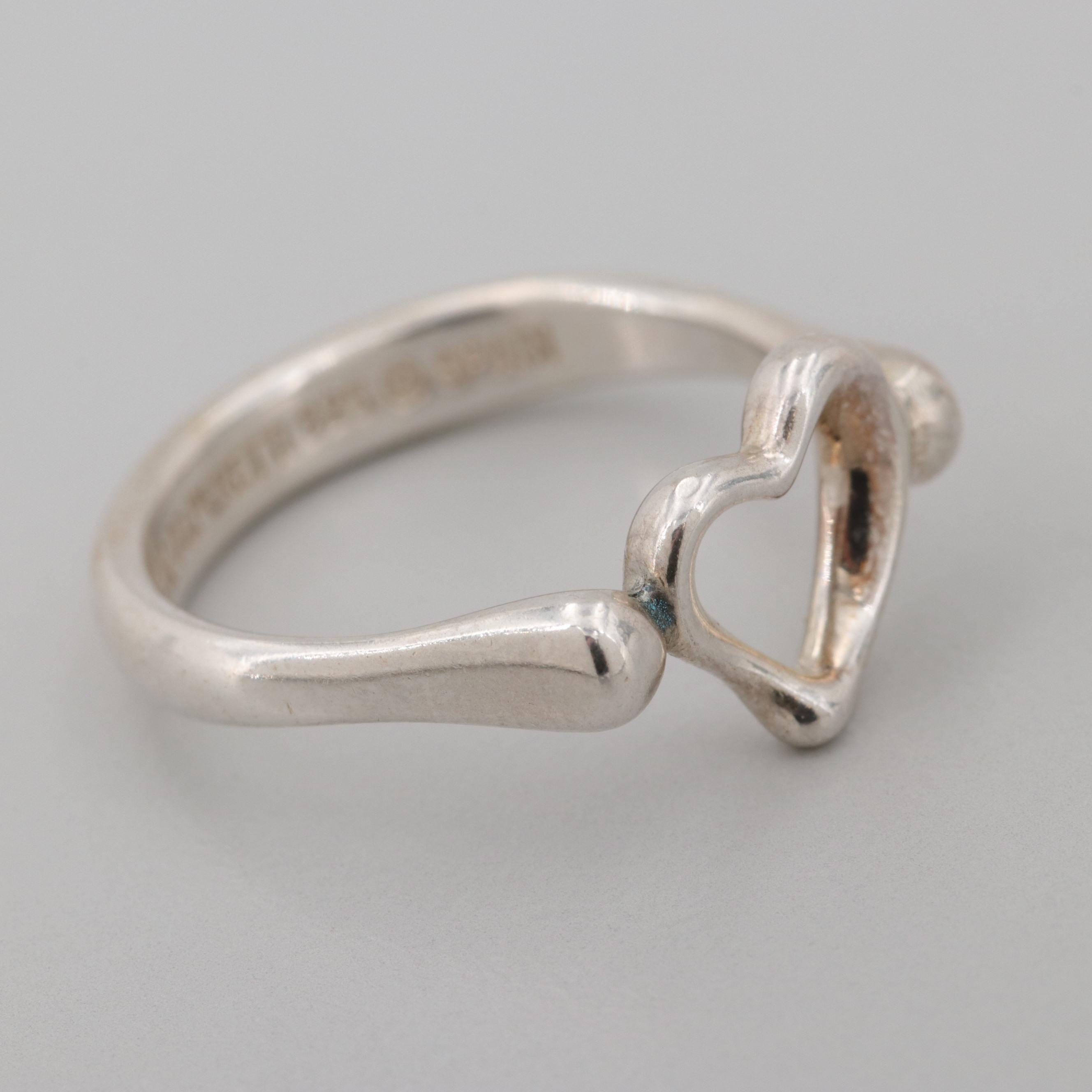 Elsa Peretti for Tiffany & Co. Sterling Silver "Open Heart" Ring