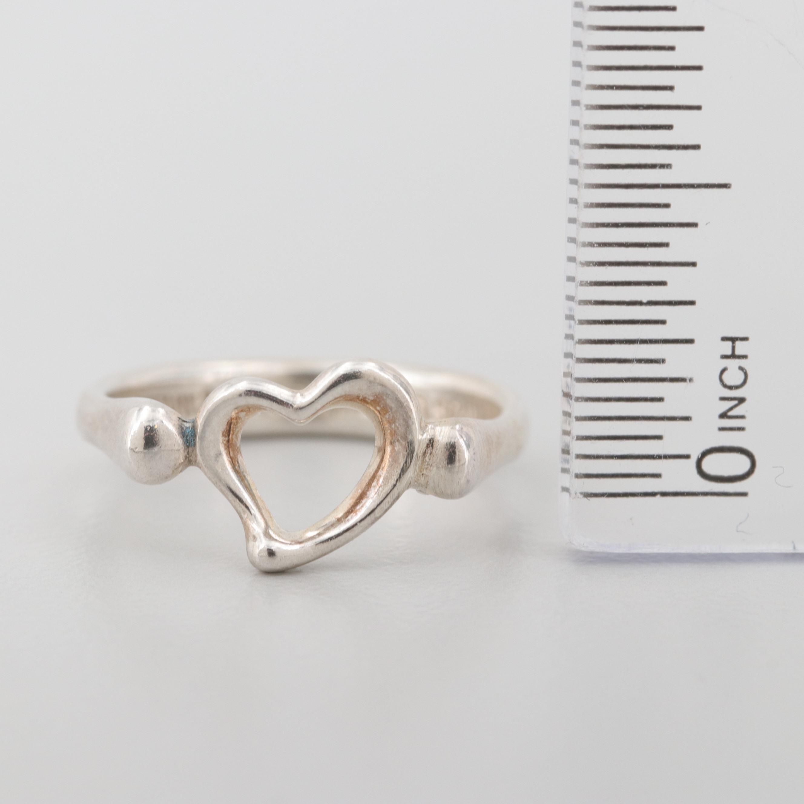 Elsa Peretti for Tiffany & Co. Sterling Silver "Open Heart" Ring