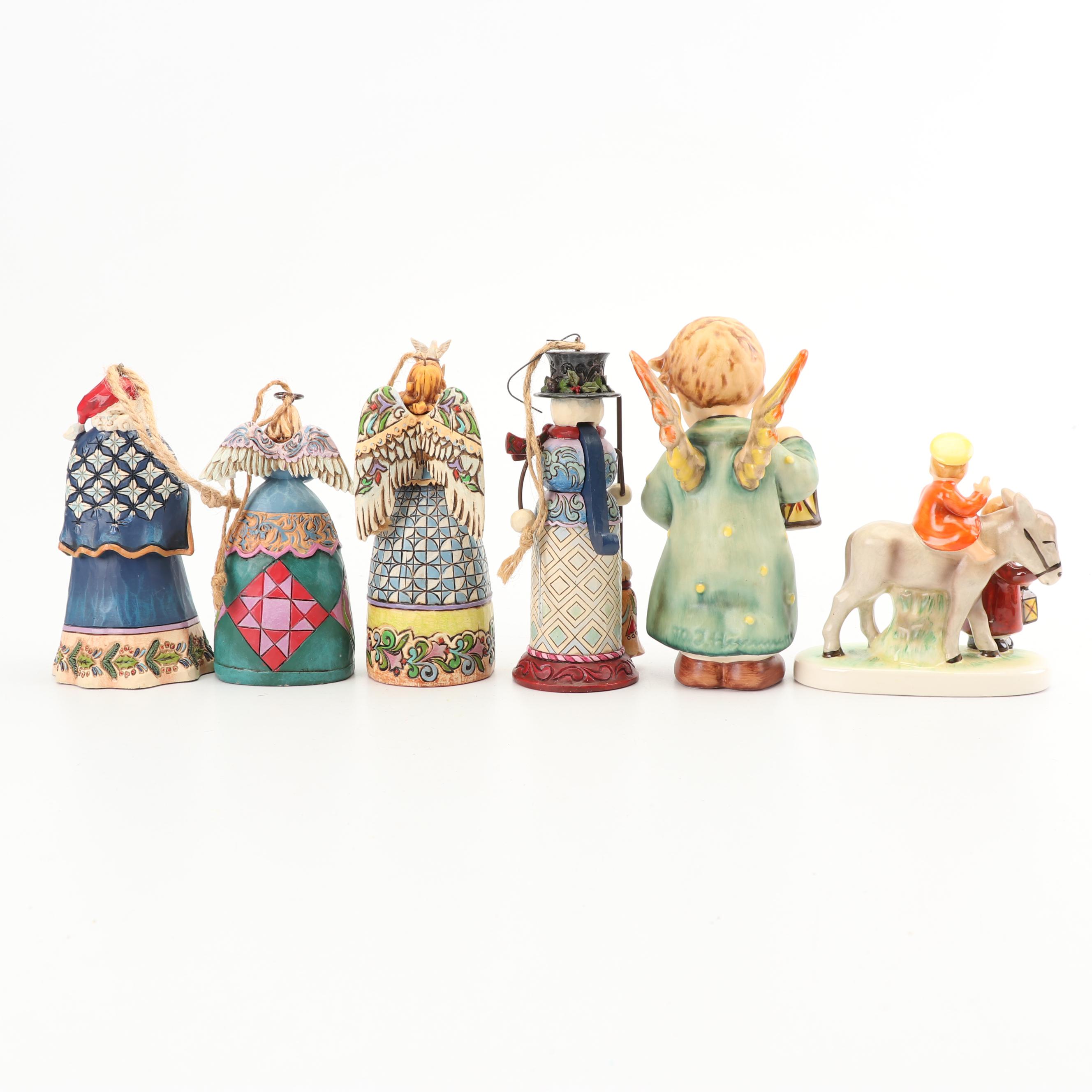 Christmas Ornaments including Jim Shore, Hallmark, and Goebel, Late 20th Century