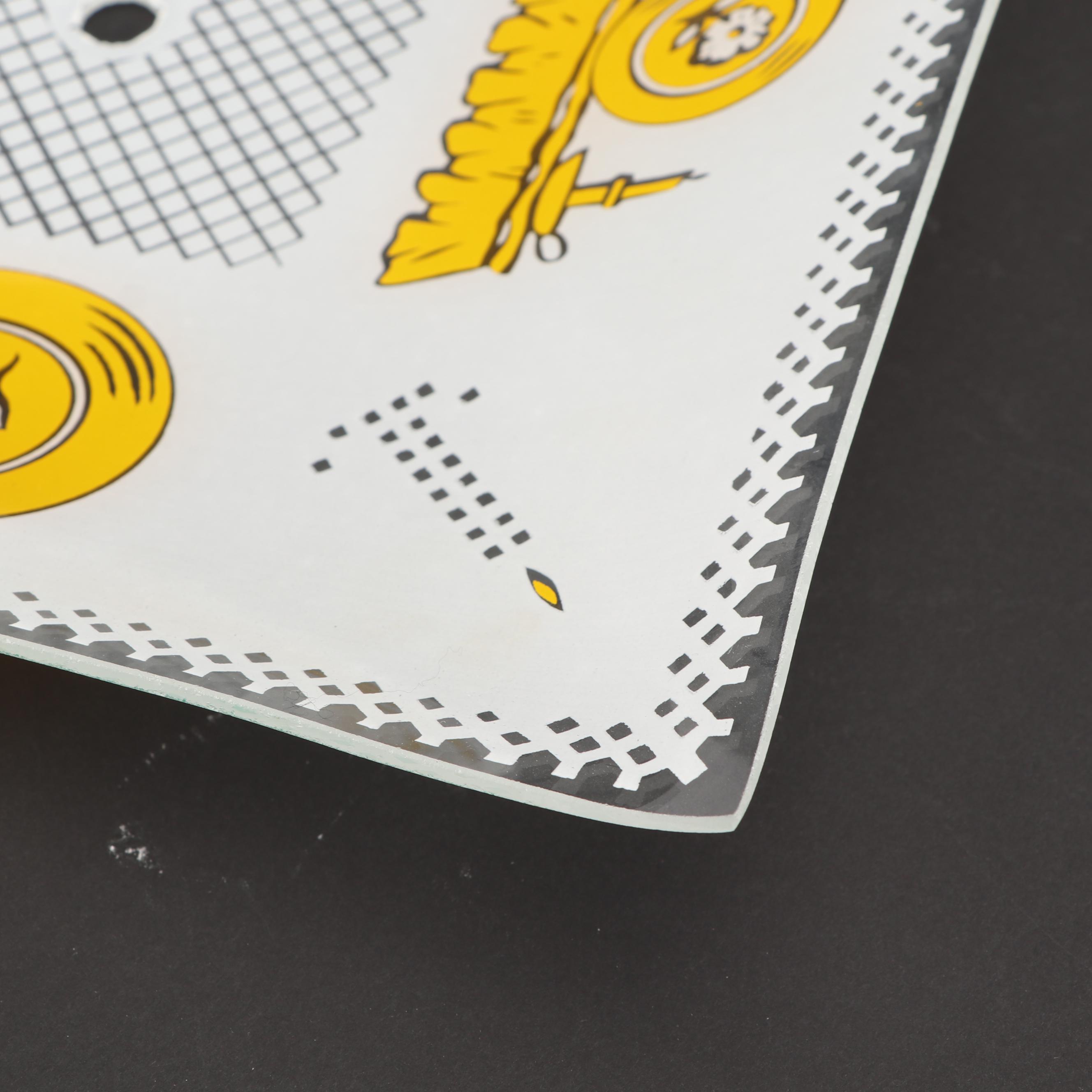 Tableware Motif Glass Ceiling Light Cover, Mid-20th Century