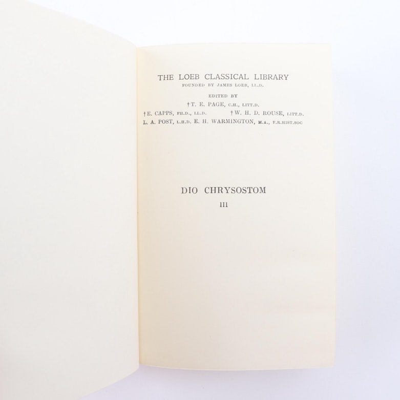 "The Loeb Classical Library", 20th Century