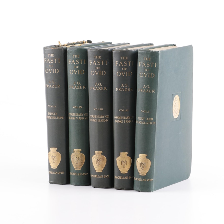 "The Fasti of Ovid" by Sir James George Frasier in Five Volumes, 1929