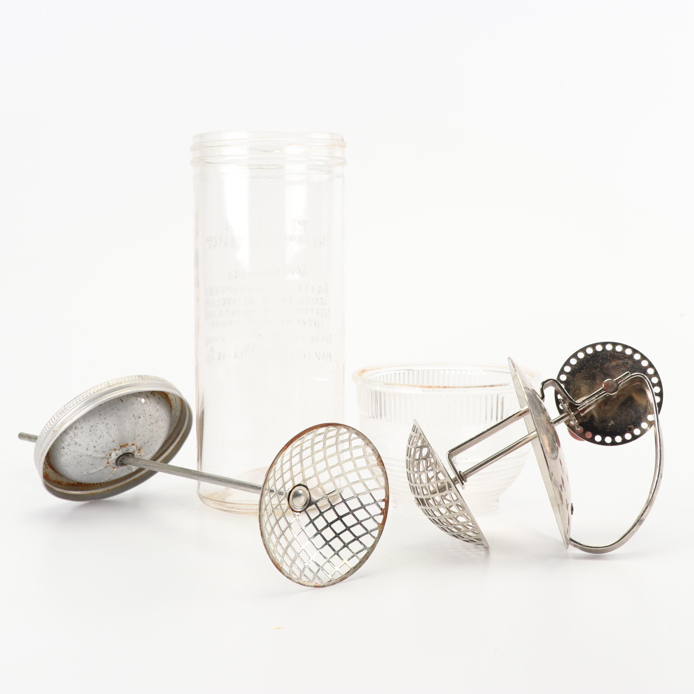 Glasco and Androck Glass Kitchen Gadgets, Mid-20th Century