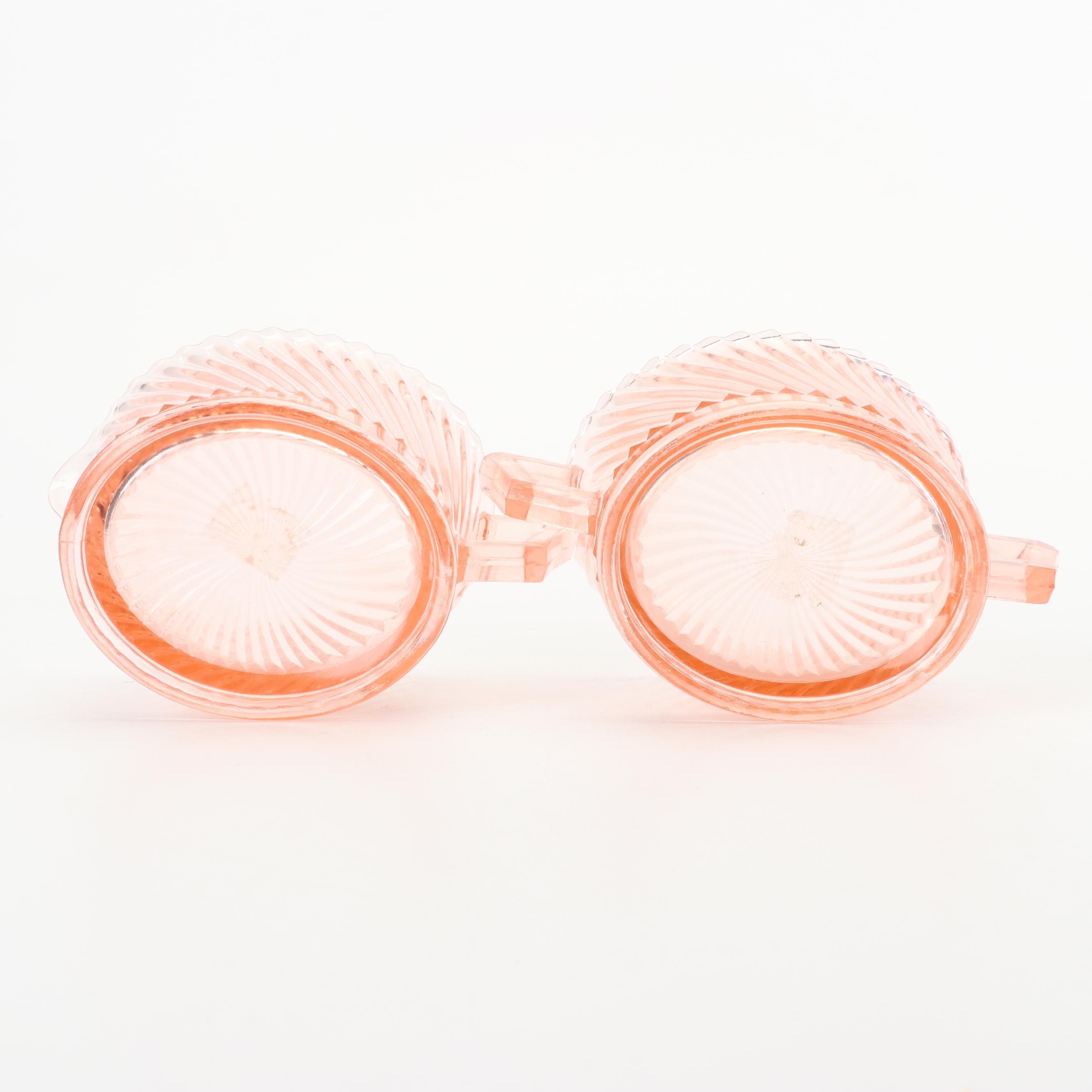 Depression Glass Sugar and Creamer Sets Including Queen Mary, Early 20th Century