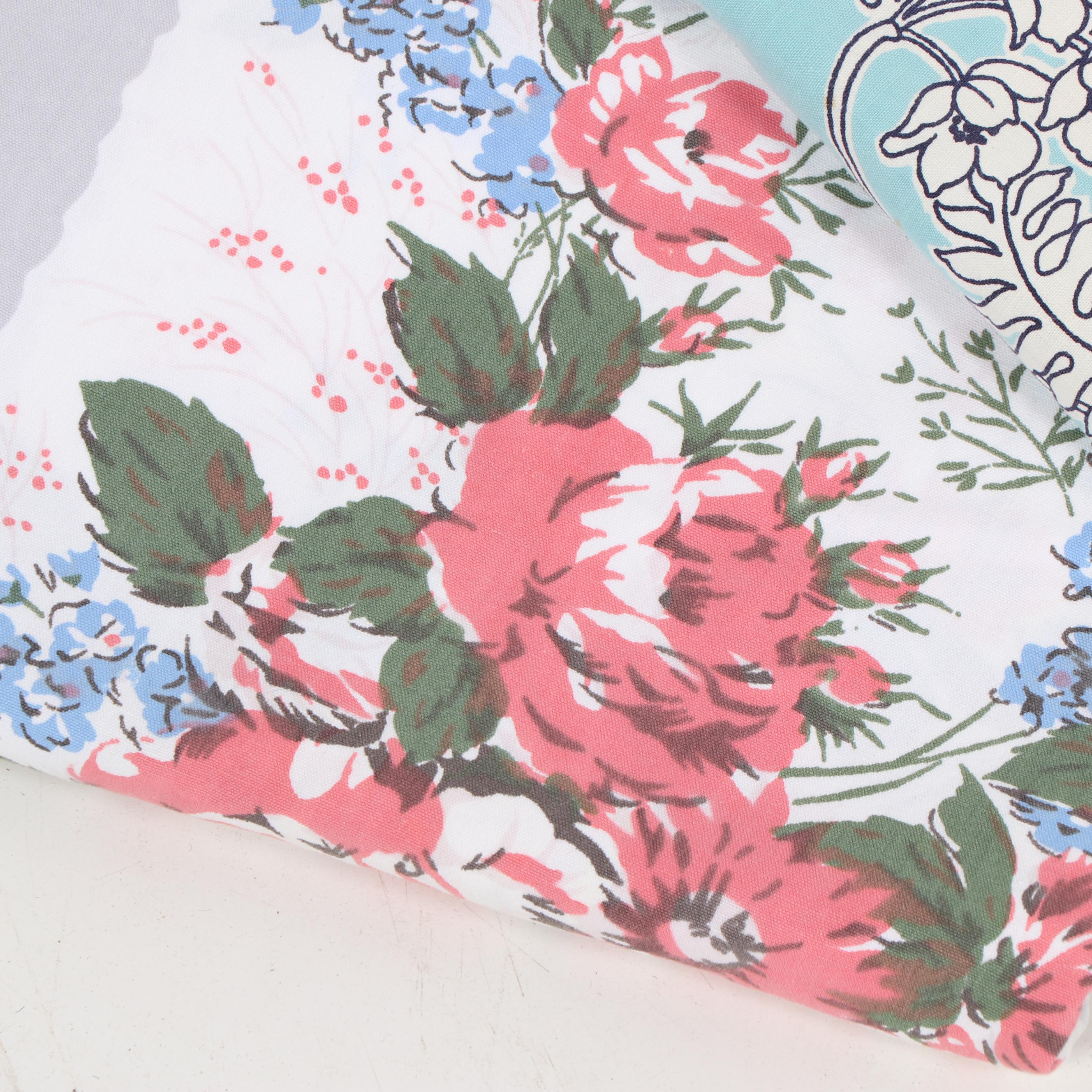 Floral Print Table Linens, Mid-Century