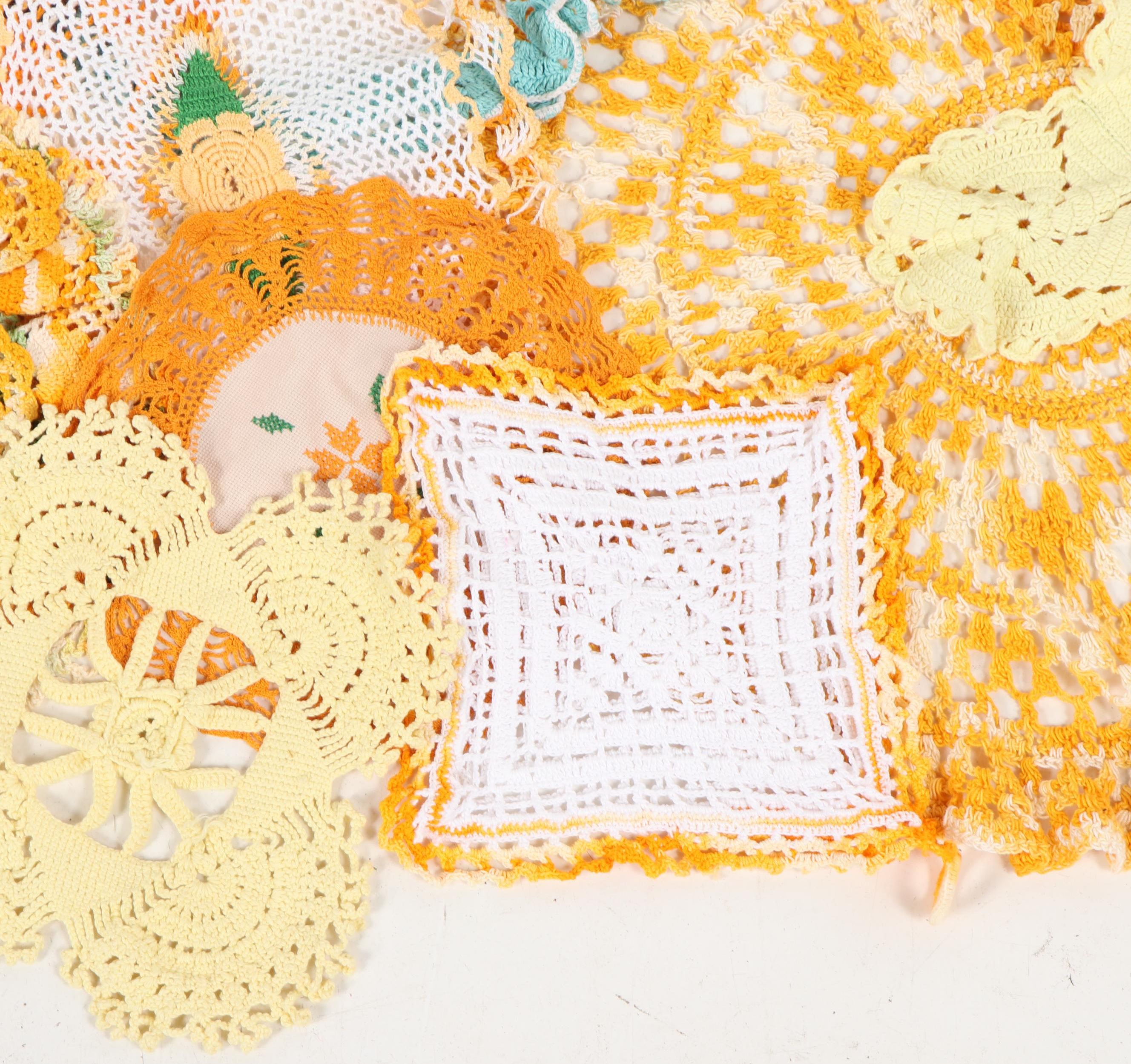 Colorful Hand-Crocheted Doilies