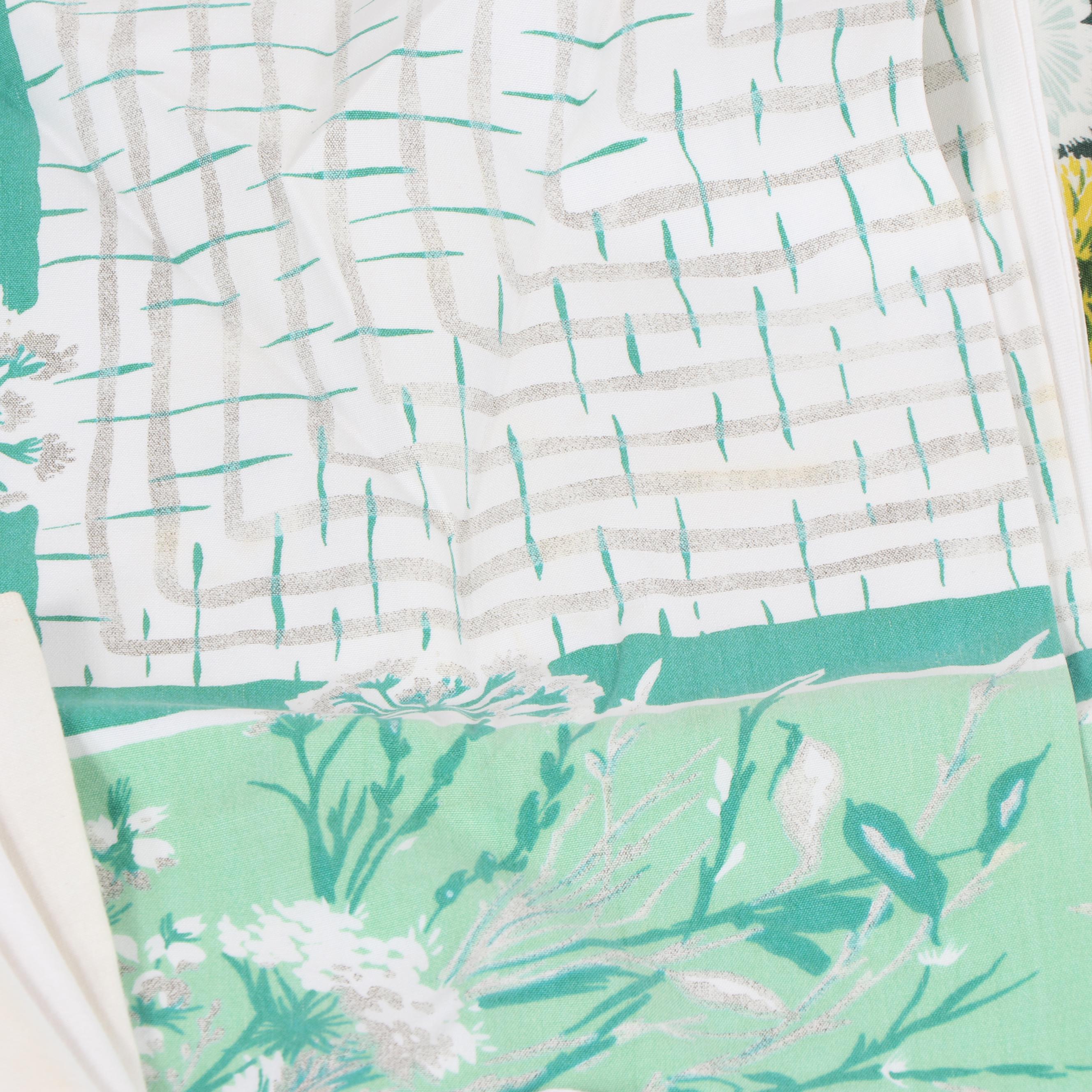 Printed Floral Table Linens, Mid-Century