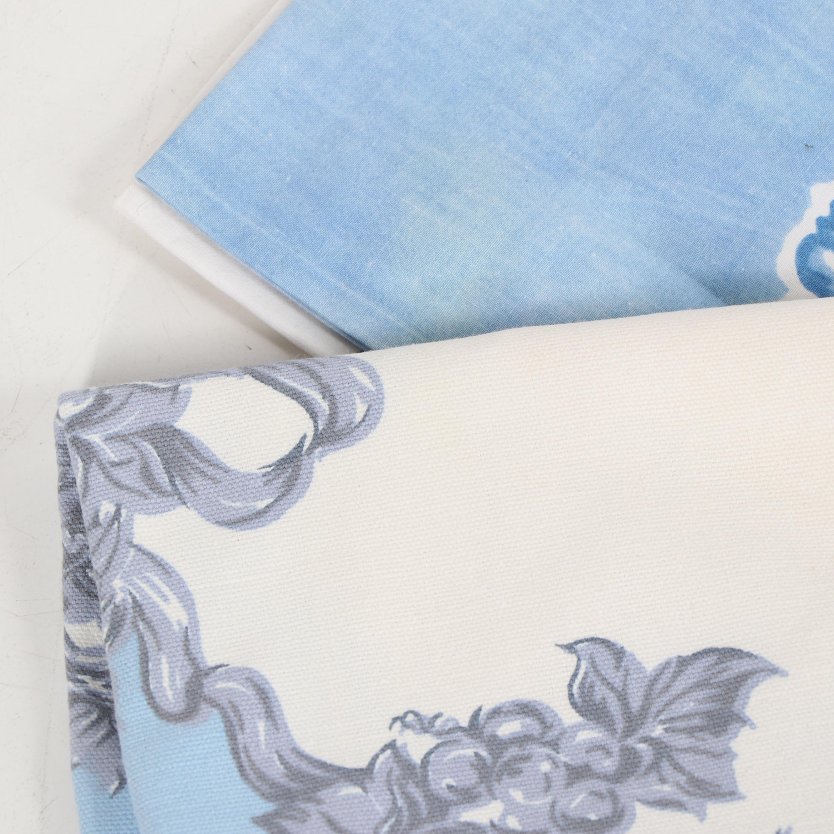 Printed Floral Table Linens, Mid-Century