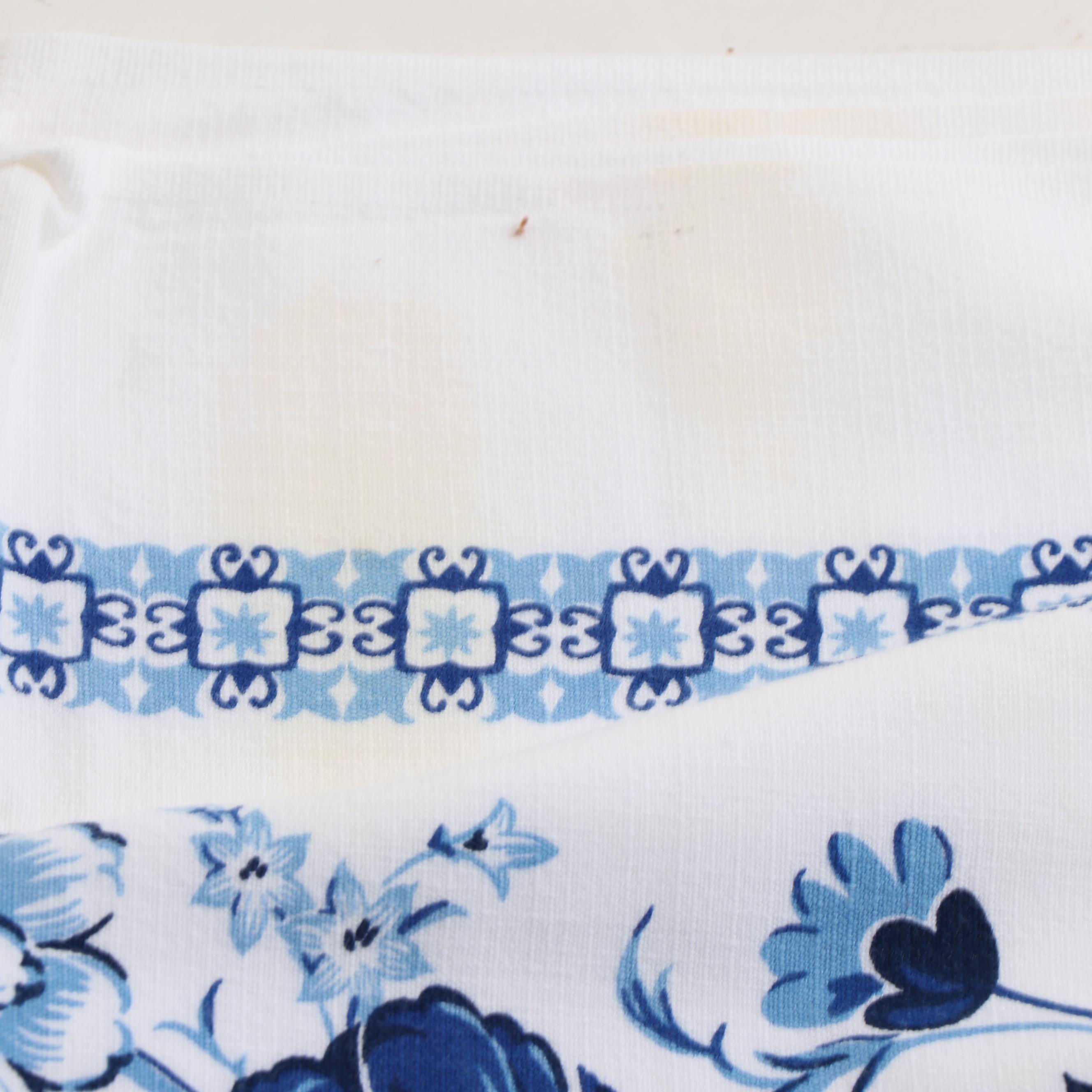 Printed Floral Table Linens, Mid-Century