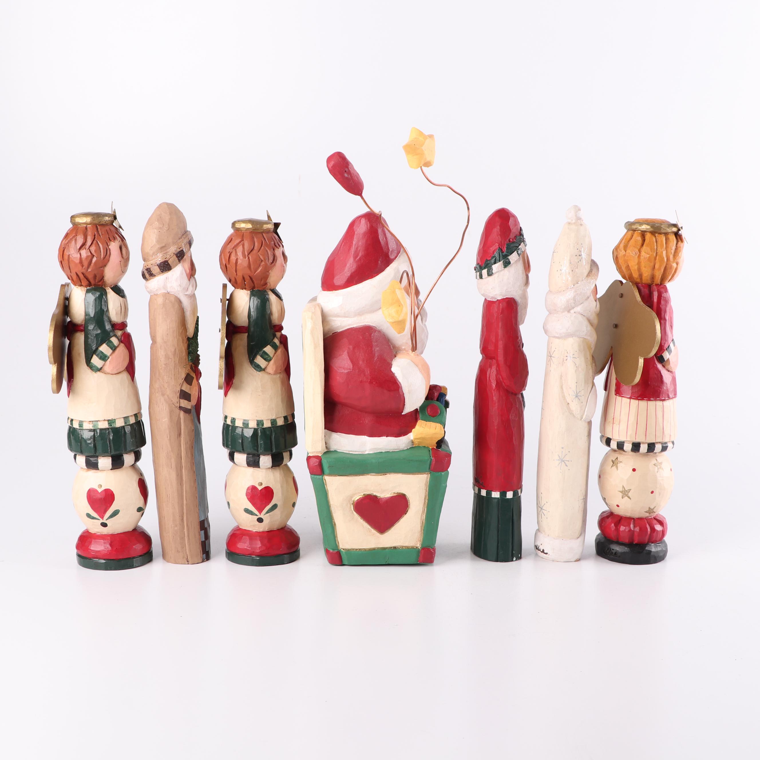 Eddie Walker Resin Christmas Figurines, 1990-2000s