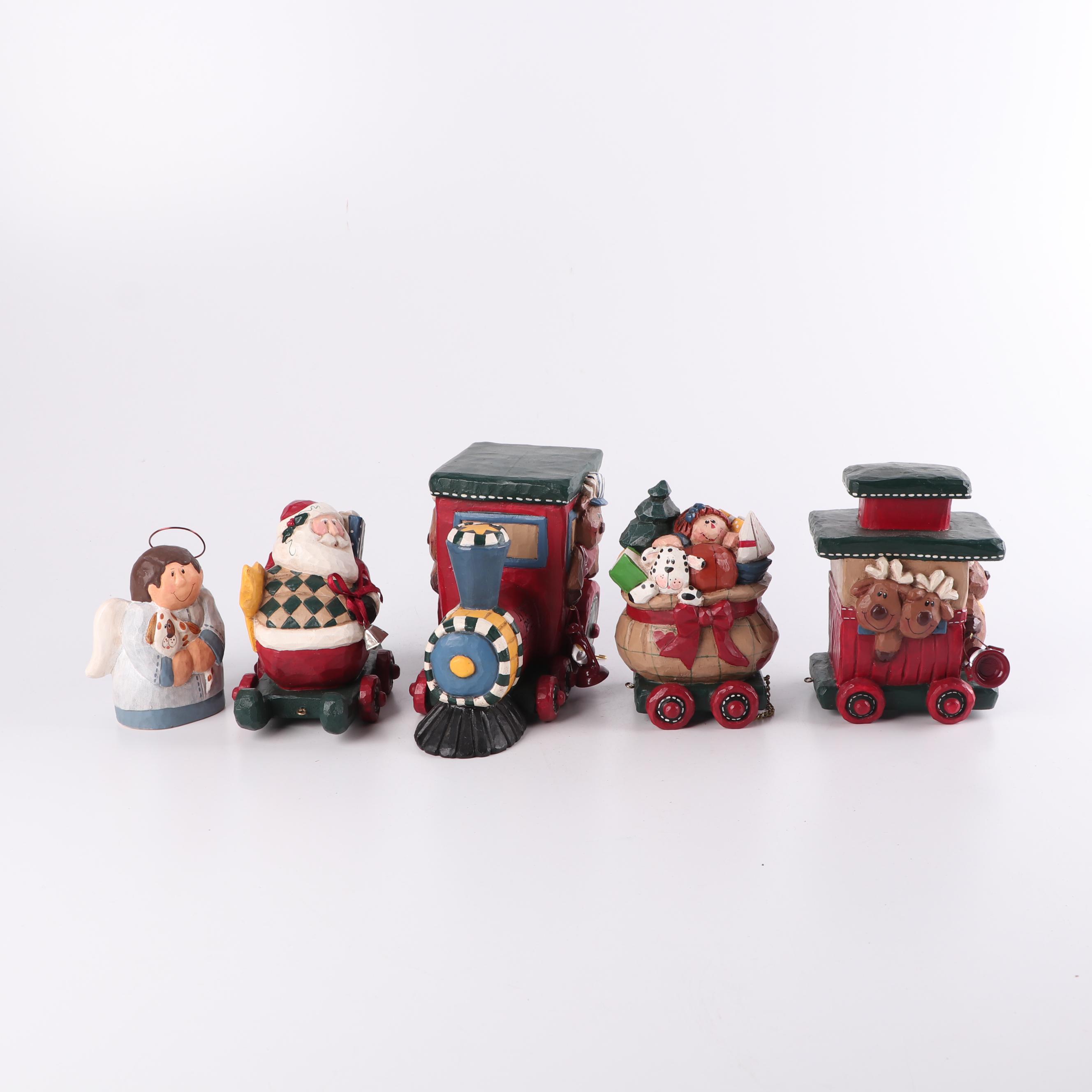 Eddie Walker Resin Christmas Figurines, 1990-2000s