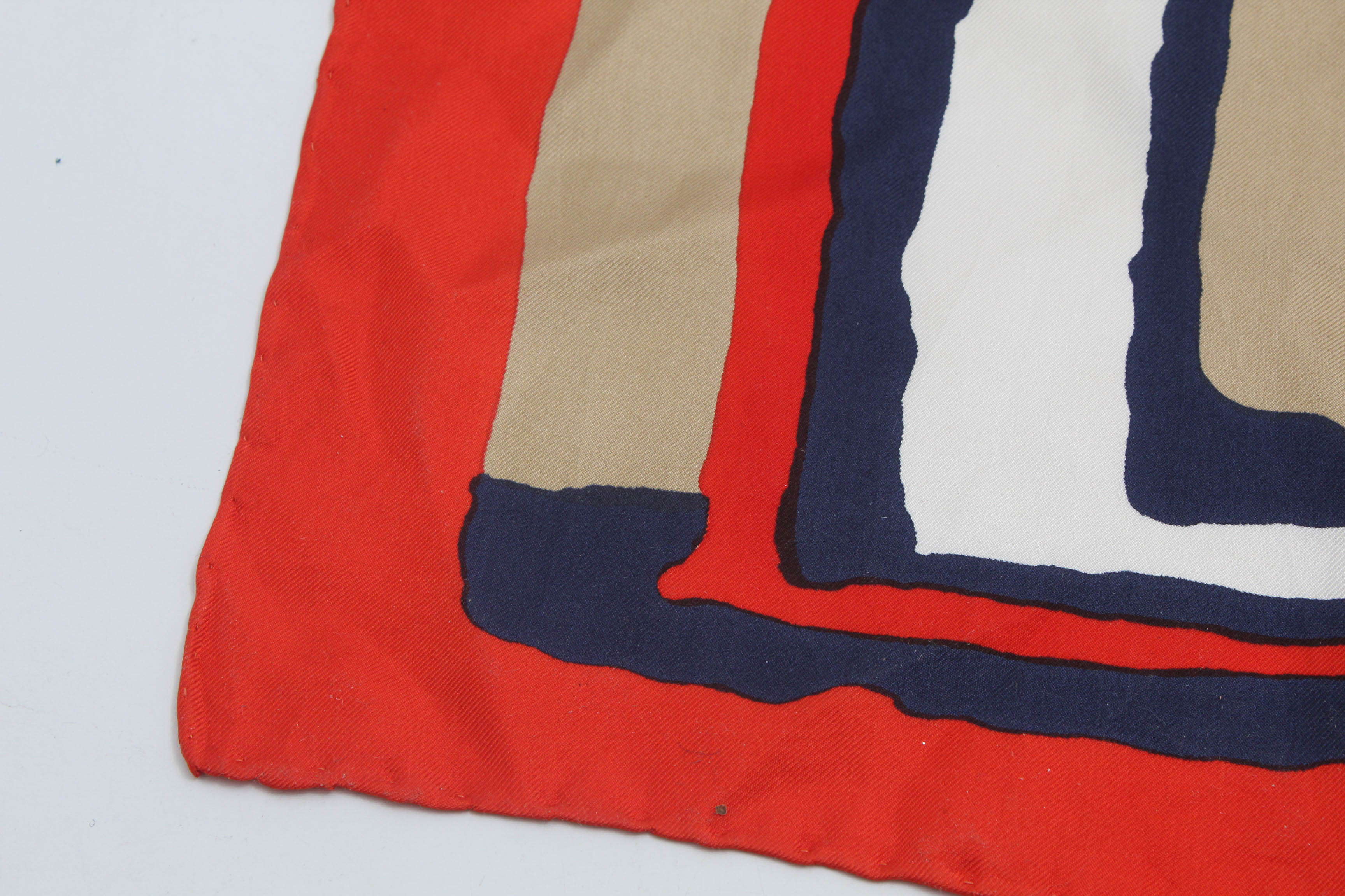 Fabio Fabelli for Marcus Italian Silk Scarf with Hand-Rolled and Stitched Edge