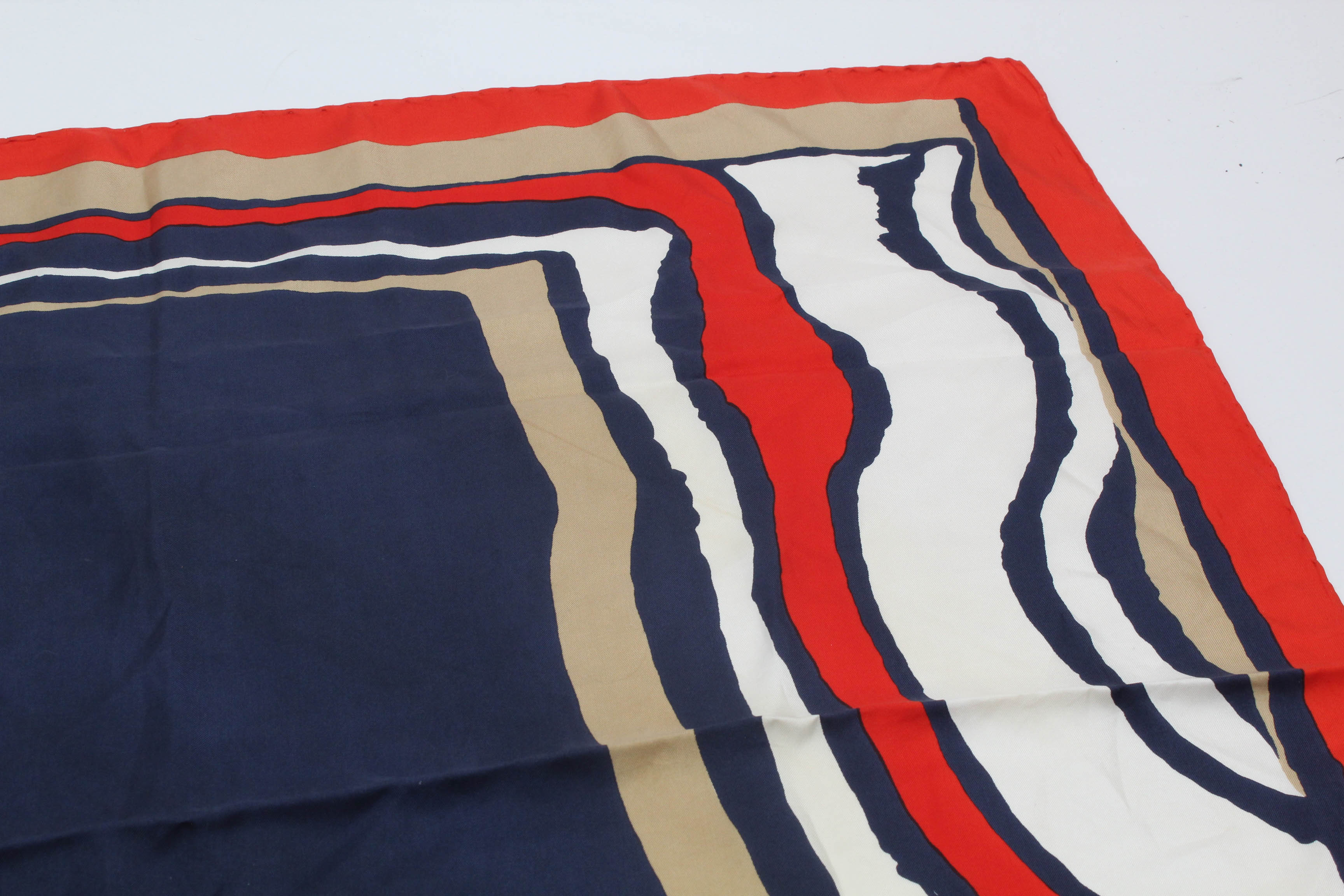 Fabio Fabelli for Marcus Italian Silk Scarf with Hand-Rolled and Stitched Edge