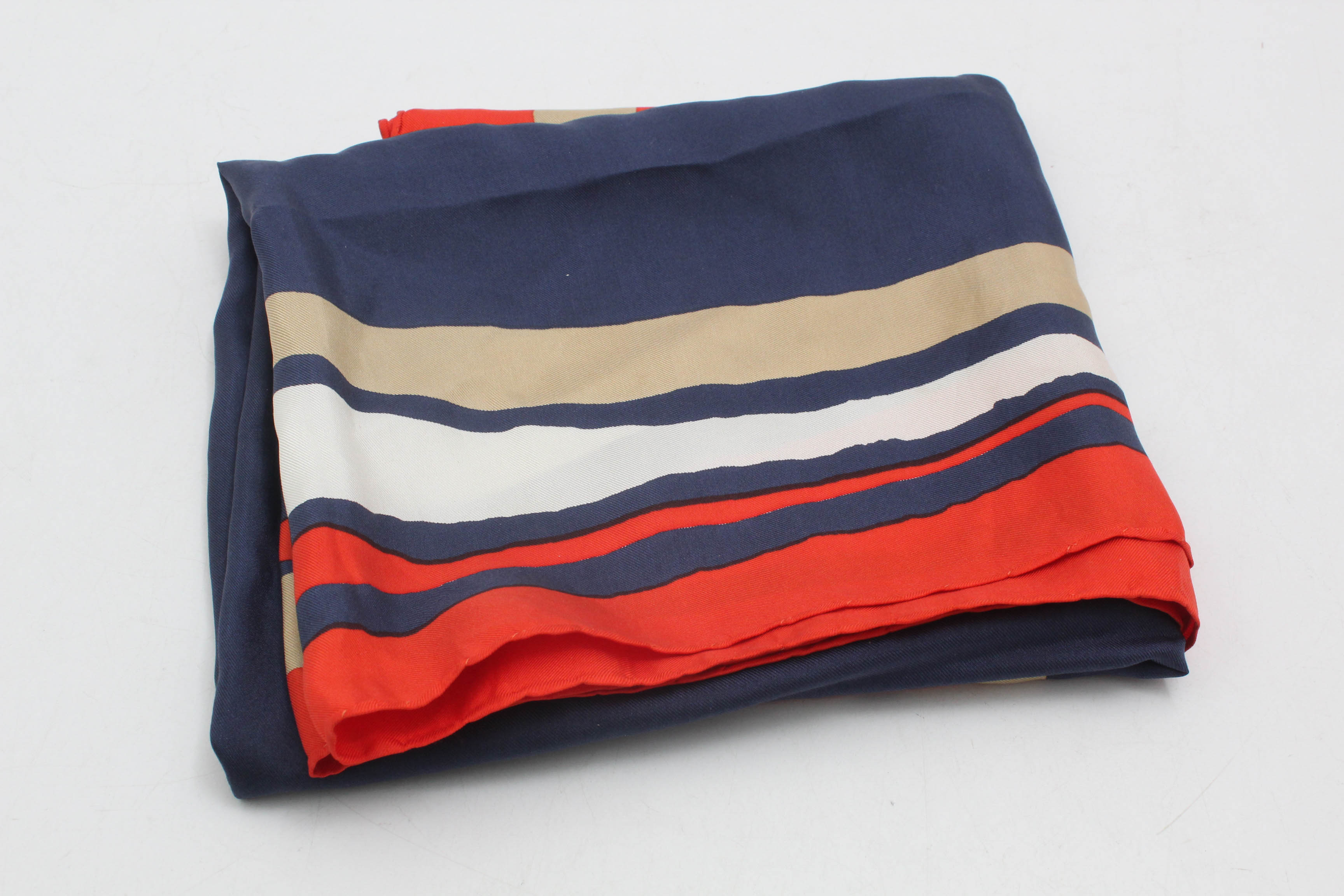 Fabio Fabelli for Marcus Italian Silk Scarf with Hand-Rolled and Stitched Edge