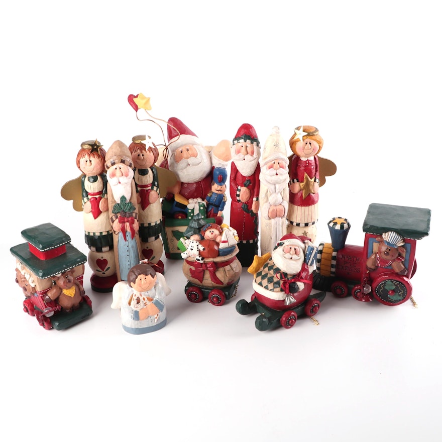 Eddie Walker Resin Christmas Figurines, 1990-2000s