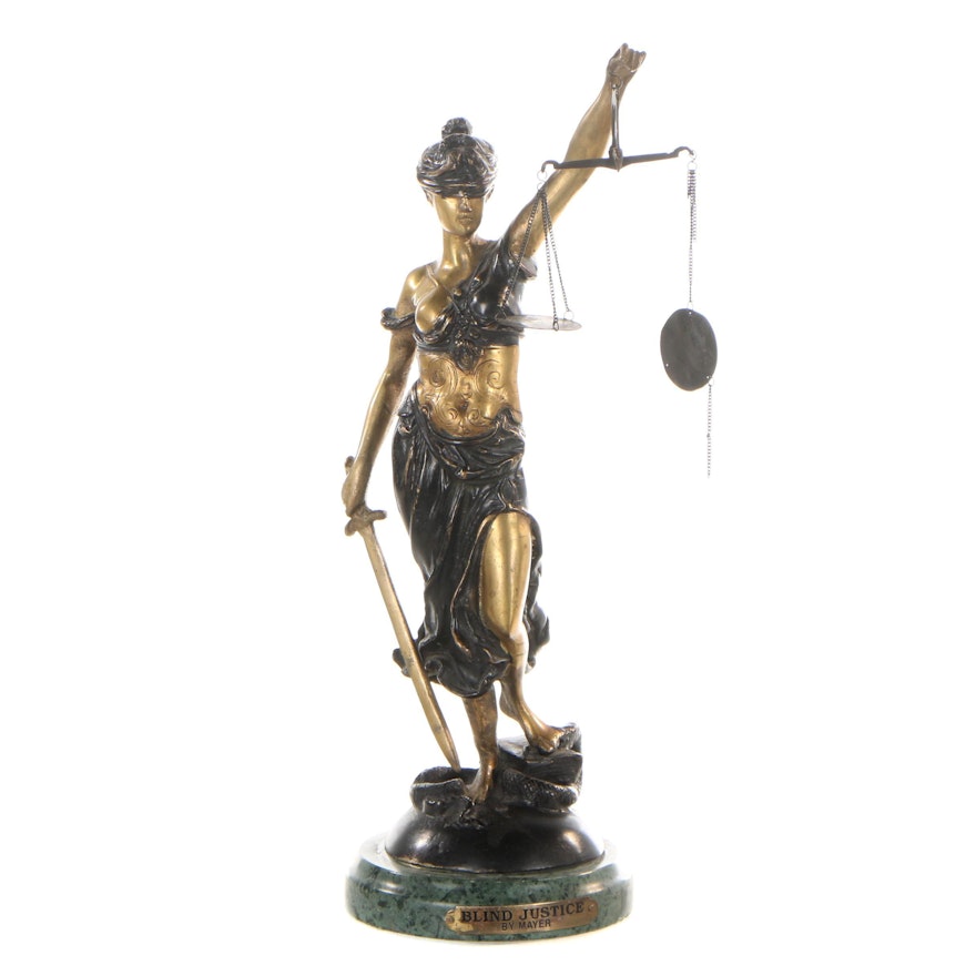 Reproduction Sculpture after Alois Mayer "Blind Justice