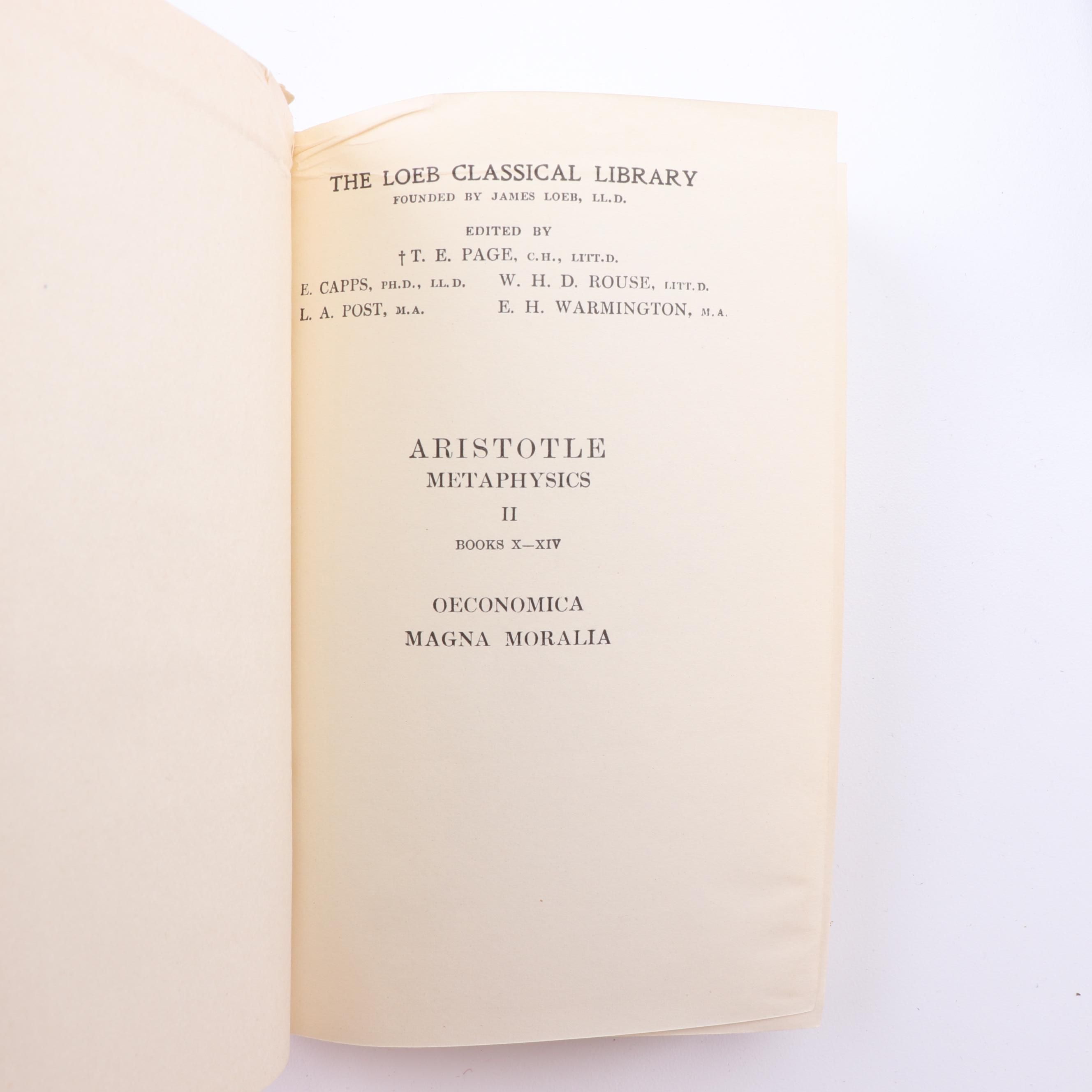 Loeb Classical Library Books and Oxford Classical Texts in Latin